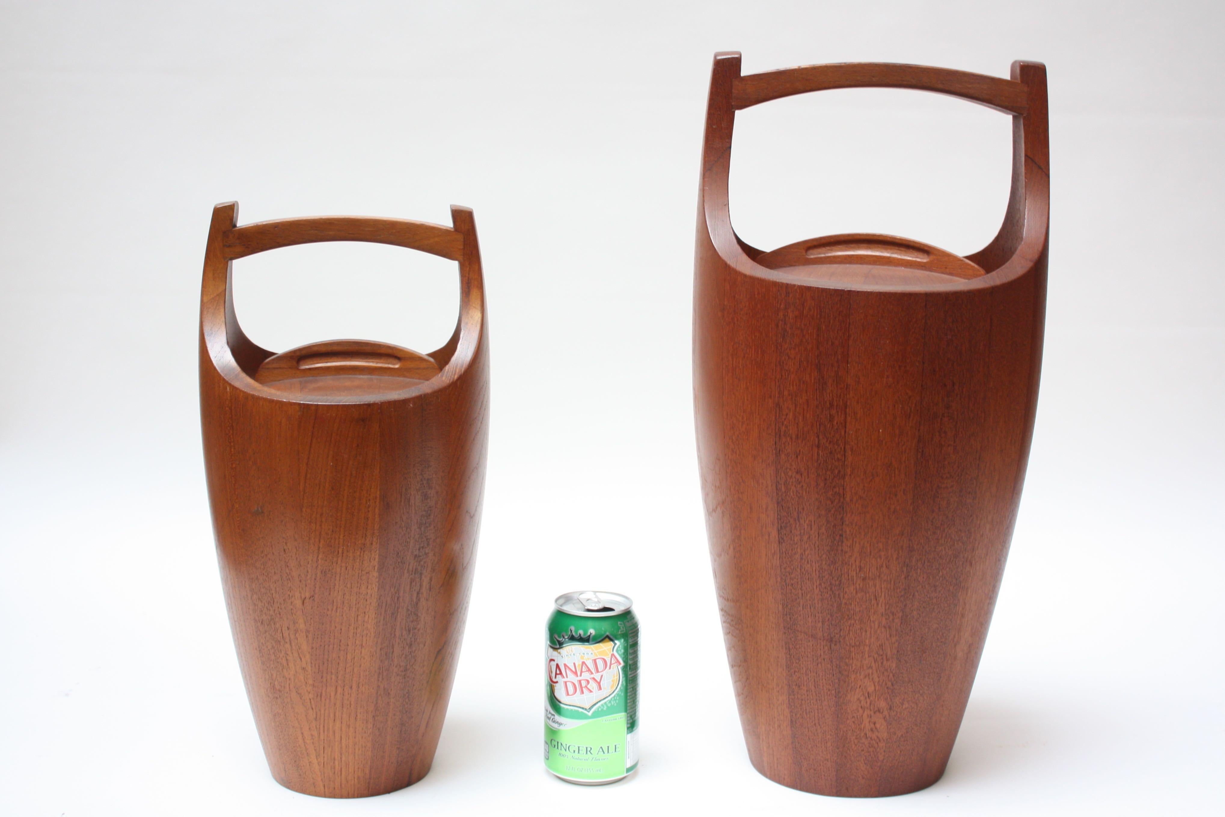 Collection of Five Staved Teak 'Congo' Ice Buckets by Jens Quistgaard for Dansk 3