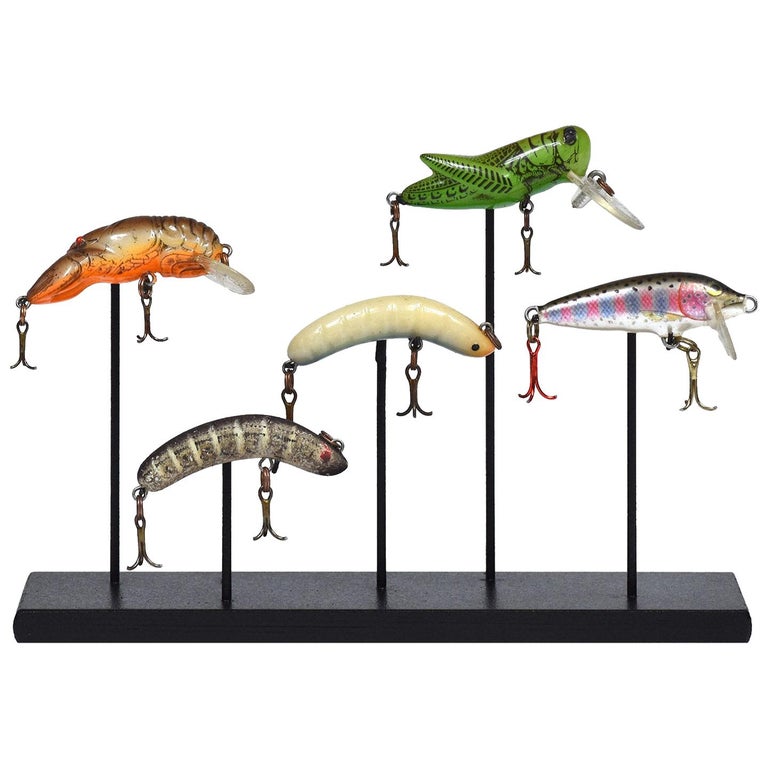 Collection of Five Vintage Fishing Lures at 1stDibs
