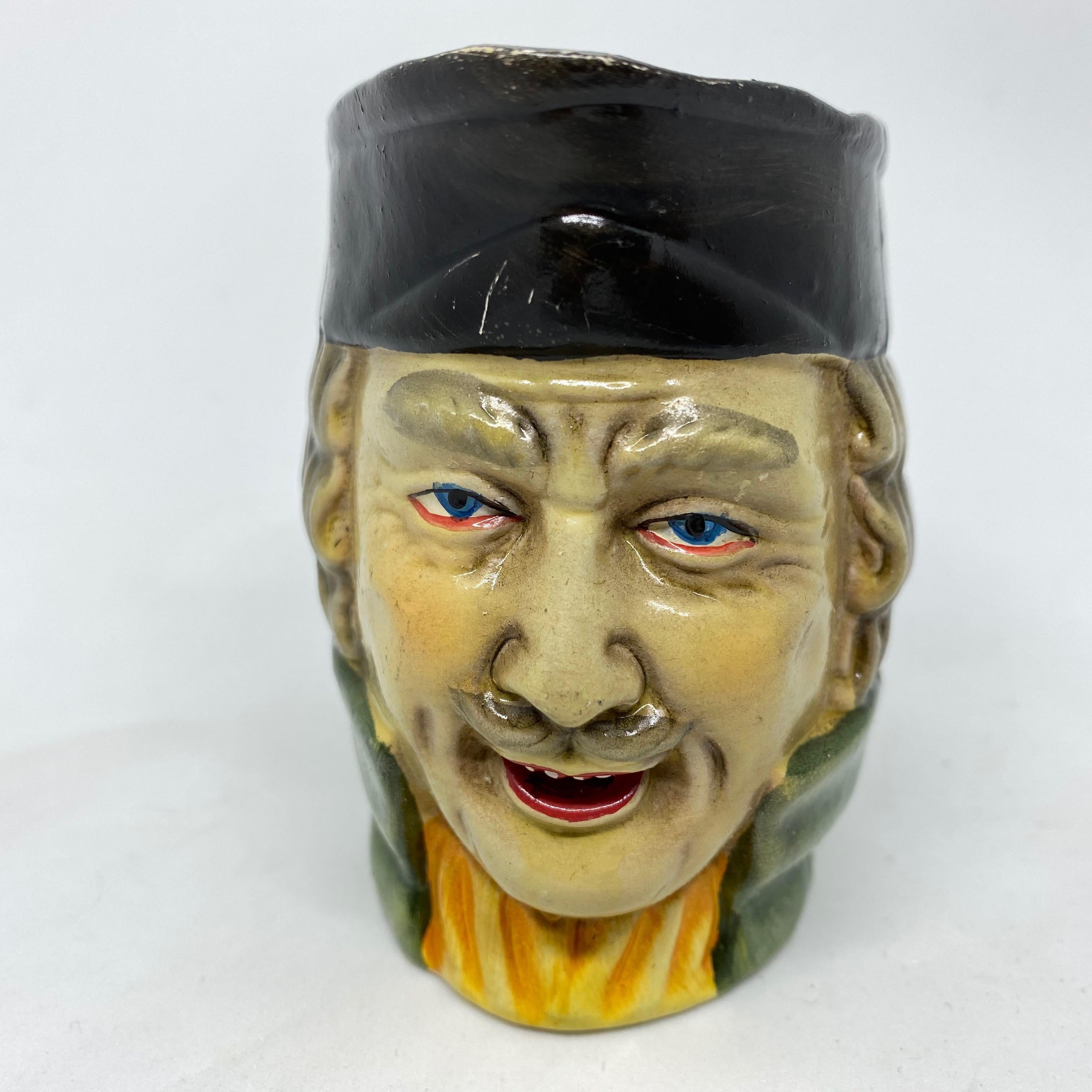 Collection of Five Vintage Toby Mug Pitchers Creamers, England, 1950s 1