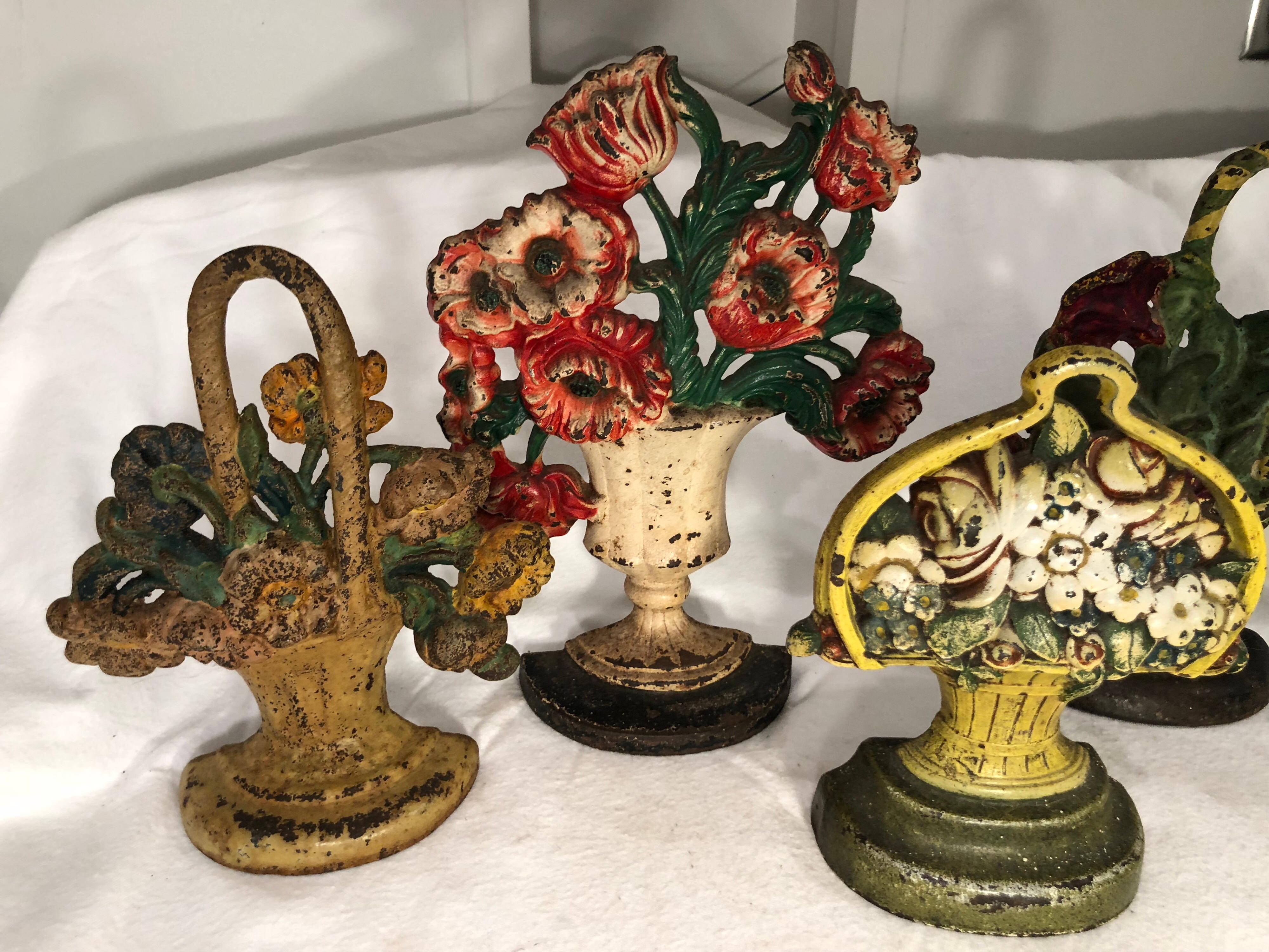 Romantic Collection of Floral Cast Iron Bookends