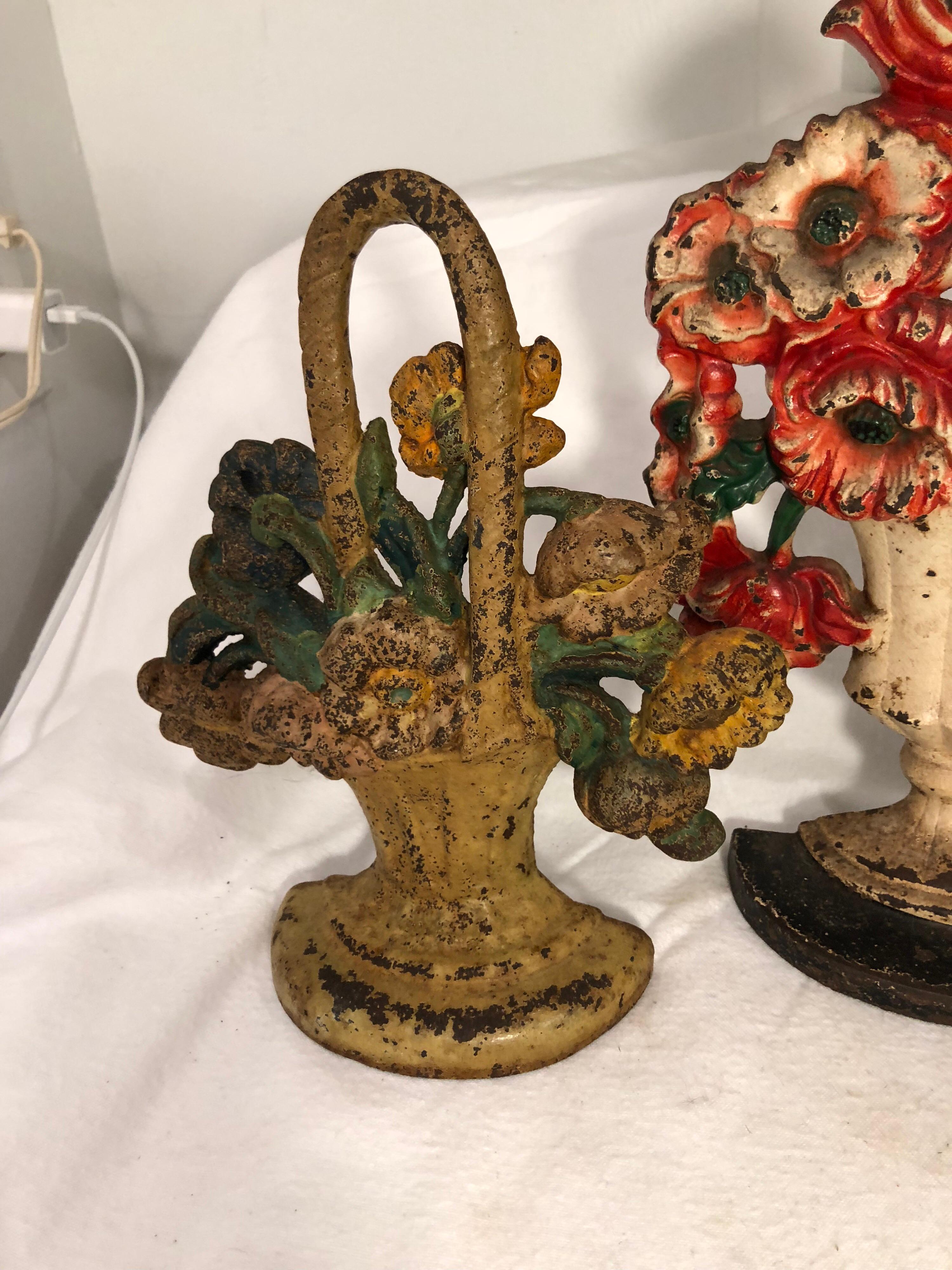 Collection of Floral Cast Iron Bookends 2