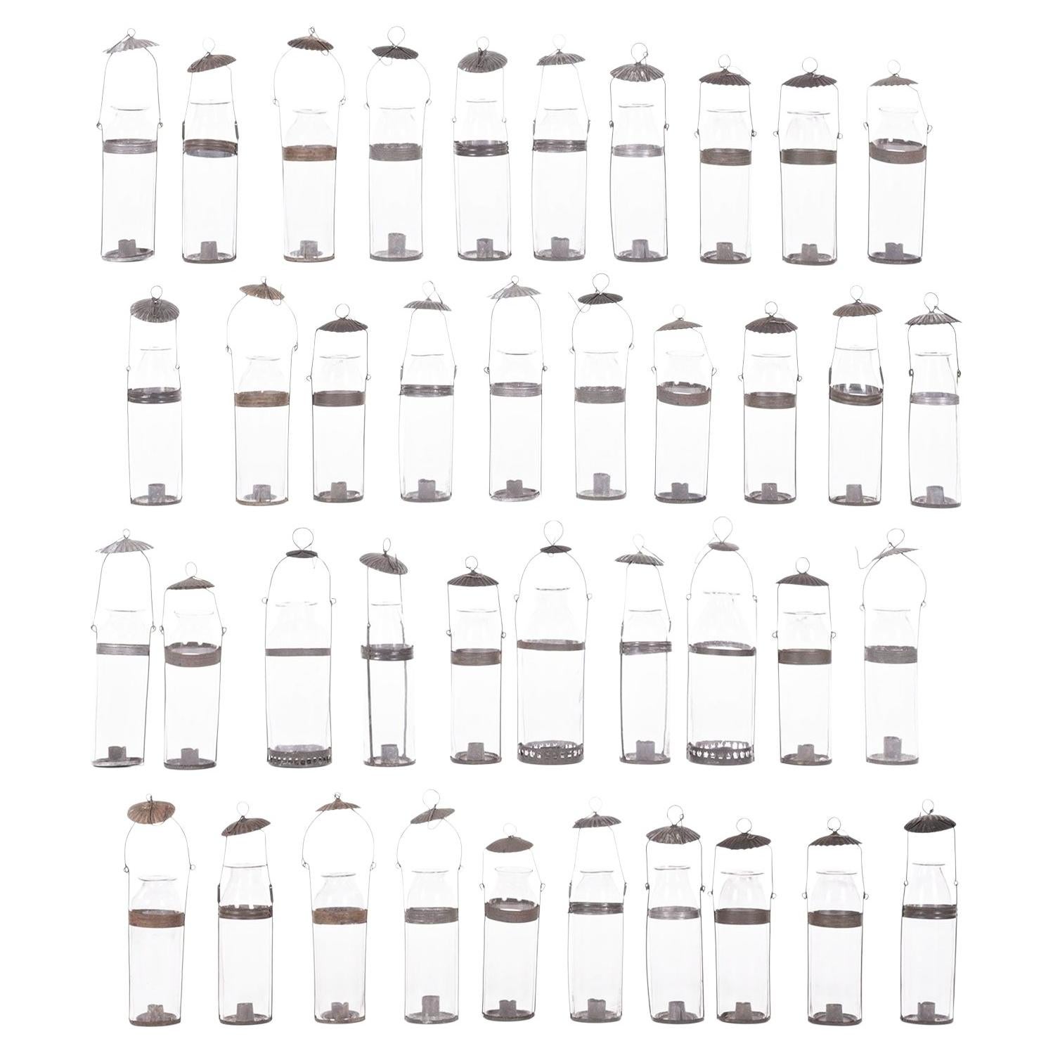Collection of Forty Petite Processional Lanterns For Sale