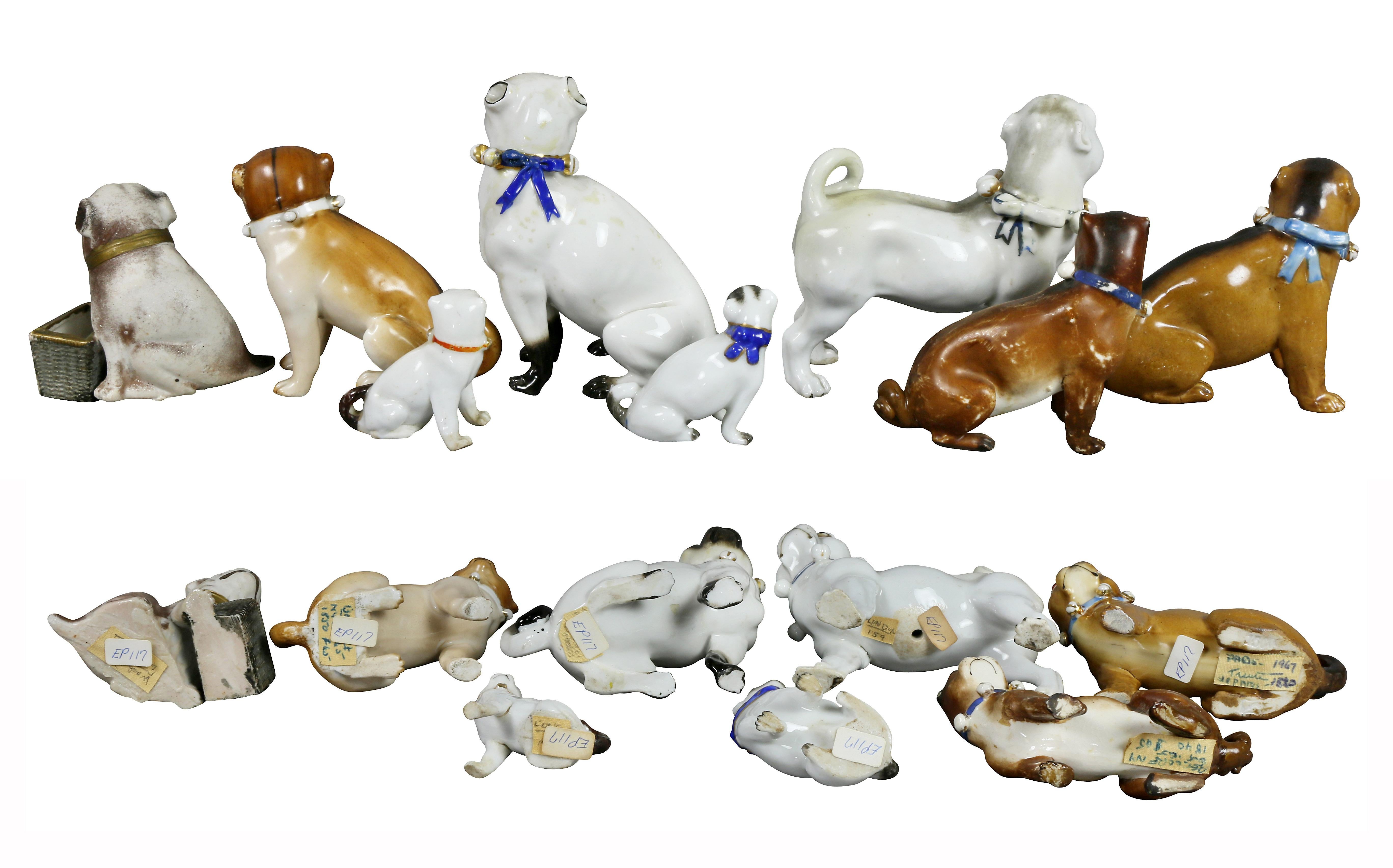 Collection Of Forty Two-Pottery And Porcelain Pug Dogs 7