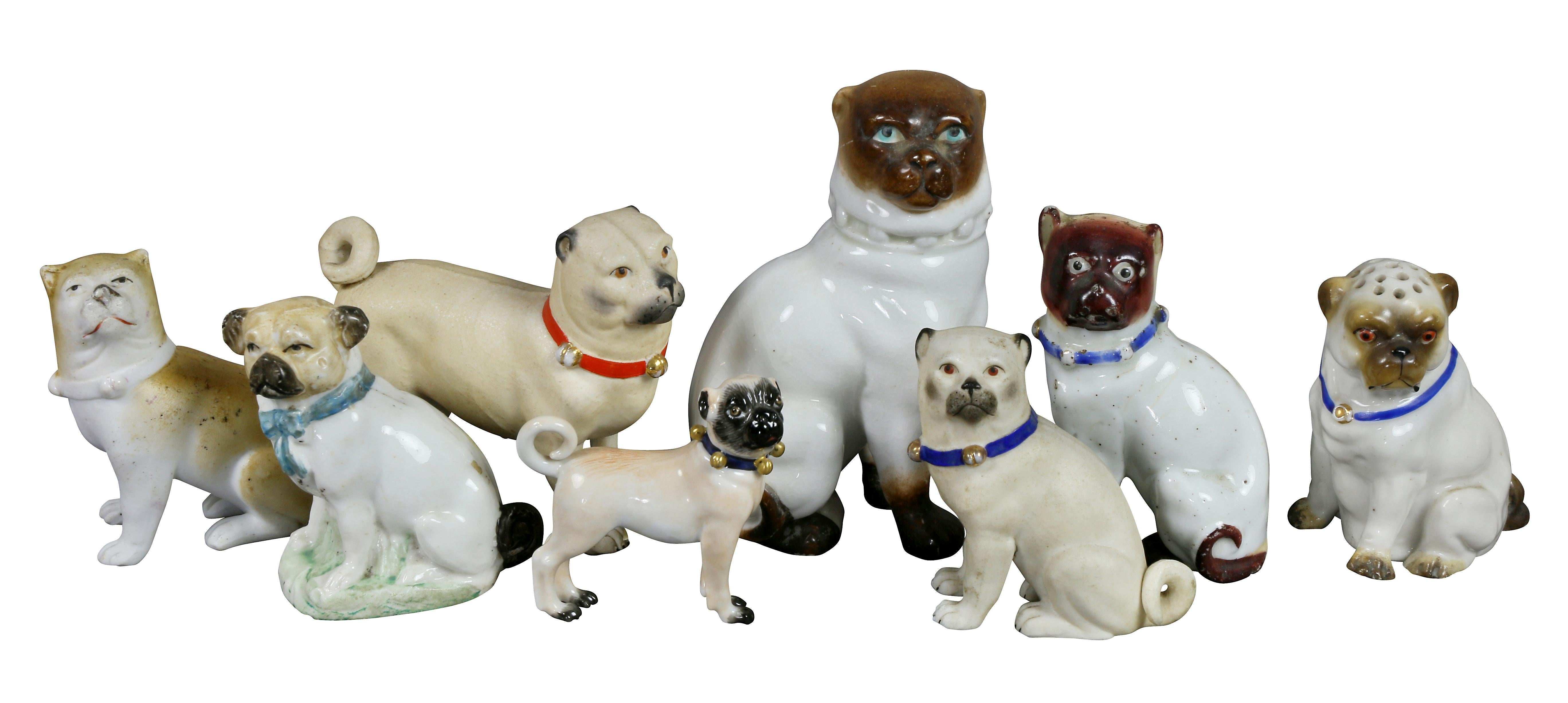 Collection Of Forty Two-Pottery And Porcelain Pug Dogs 4