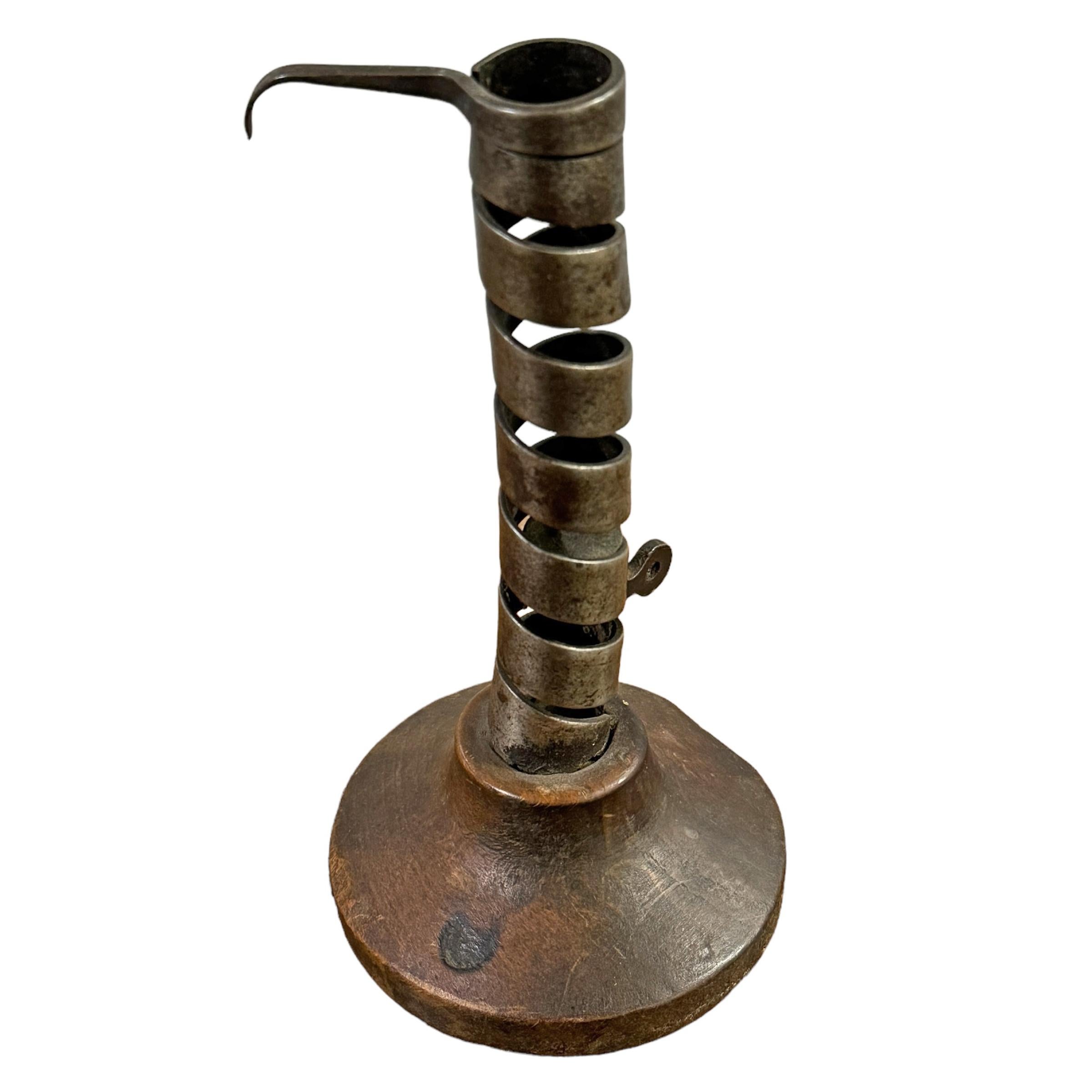 Collection of Four 18th-Century French Miner's Candlesticks 5