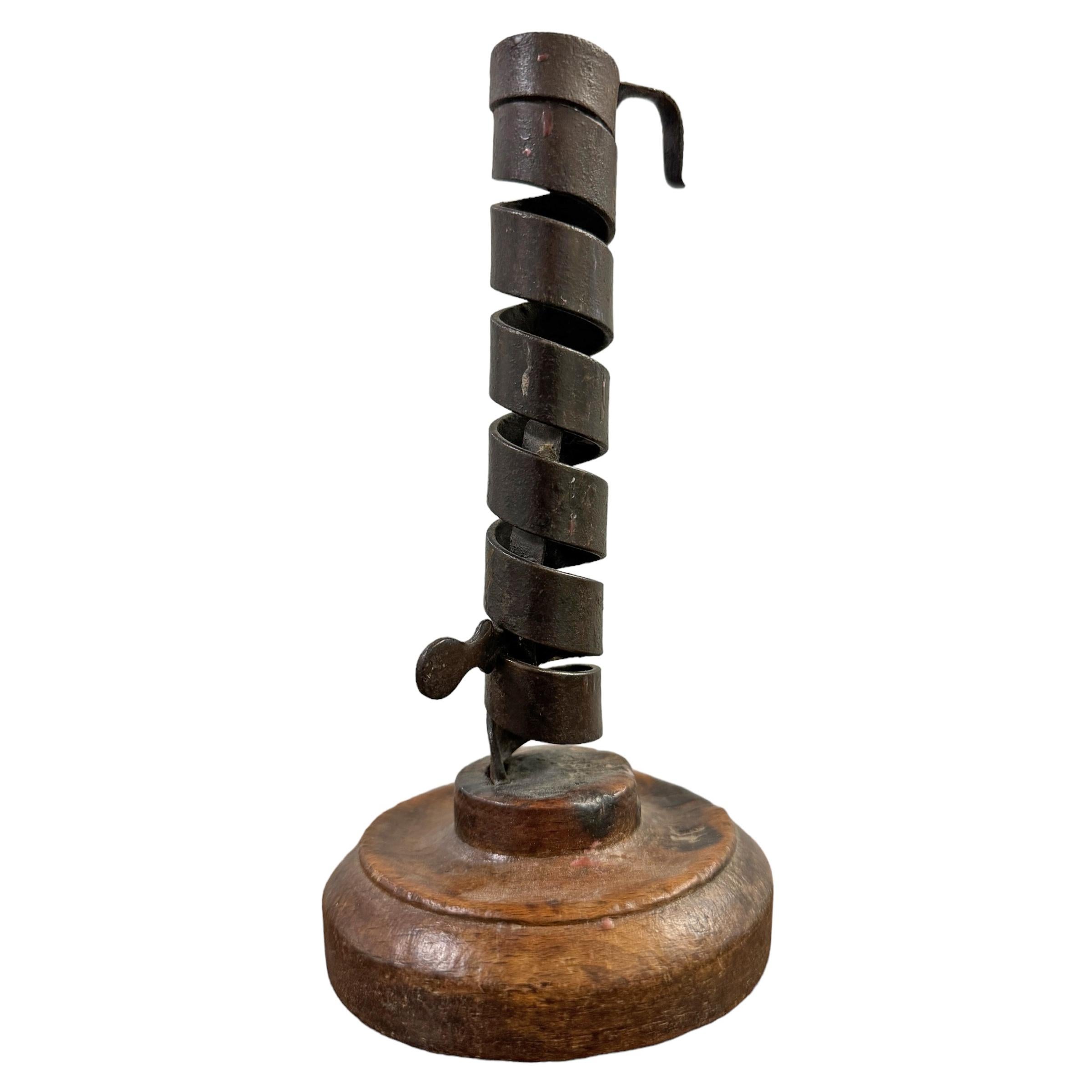 Collection of Four 18th-Century French Miner's Candlesticks In Good Condition In Chicago, IL