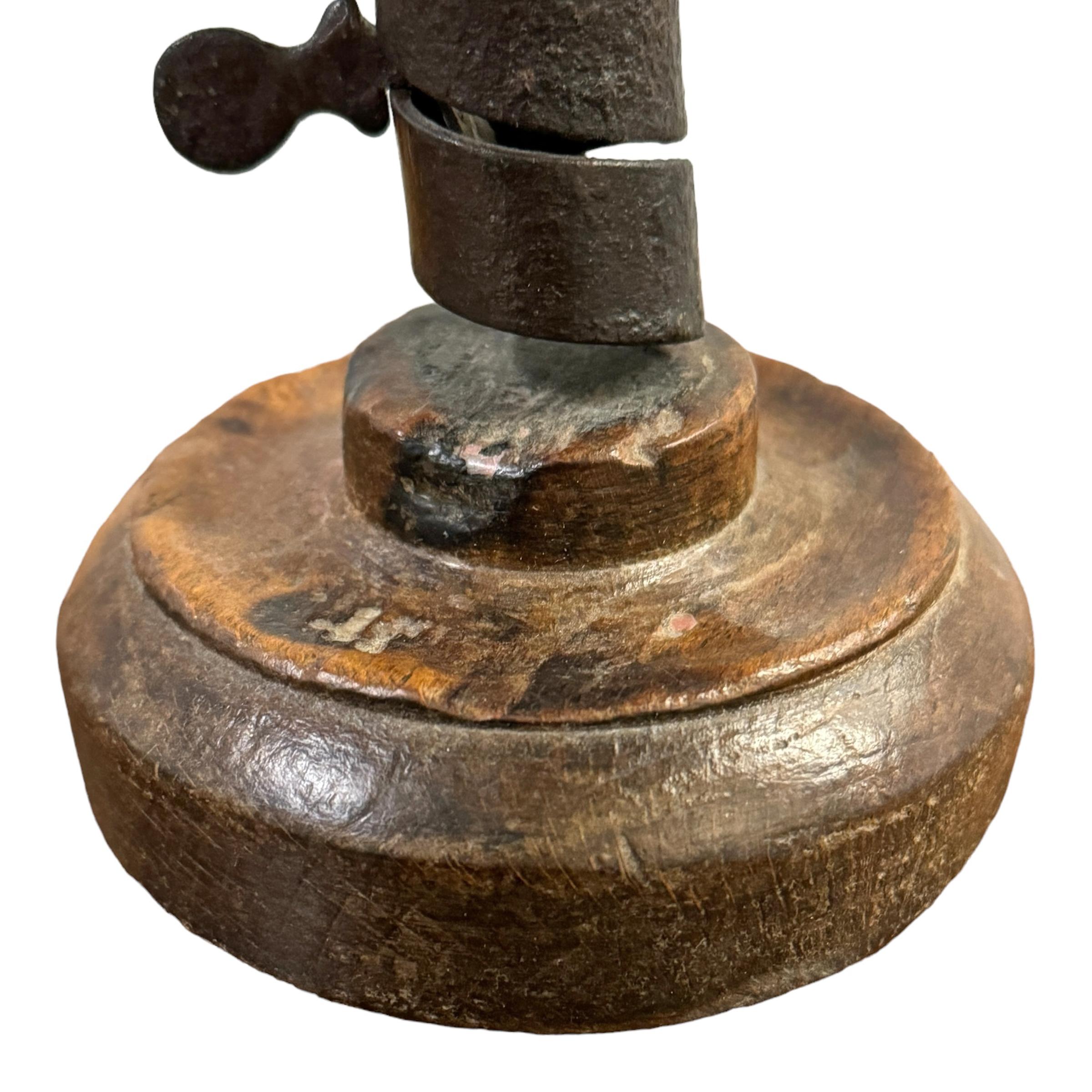 18th Century and Earlier Collection of Four 18th-Century French Miner's Candlesticks