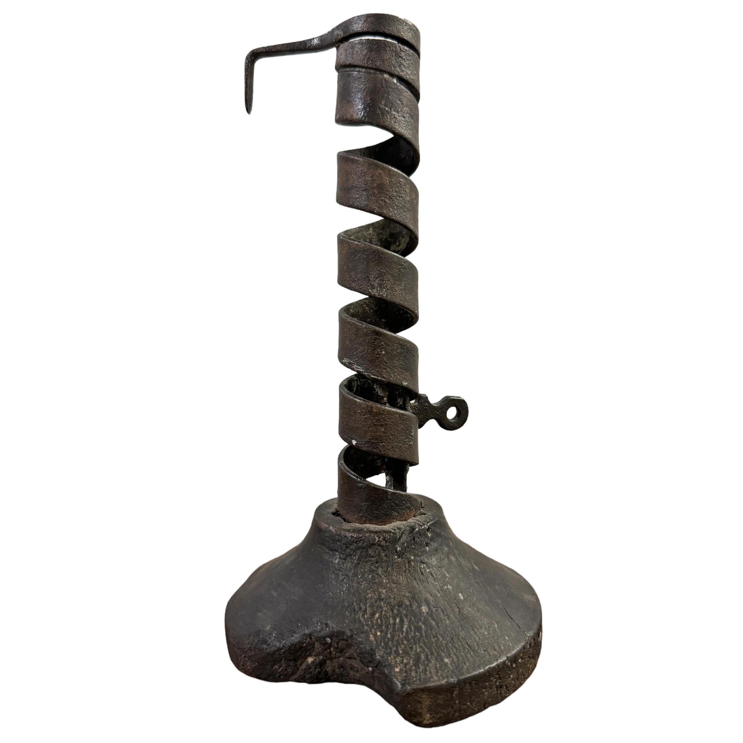 Collection of Four 18th-Century French Miner's Candlesticks 3
