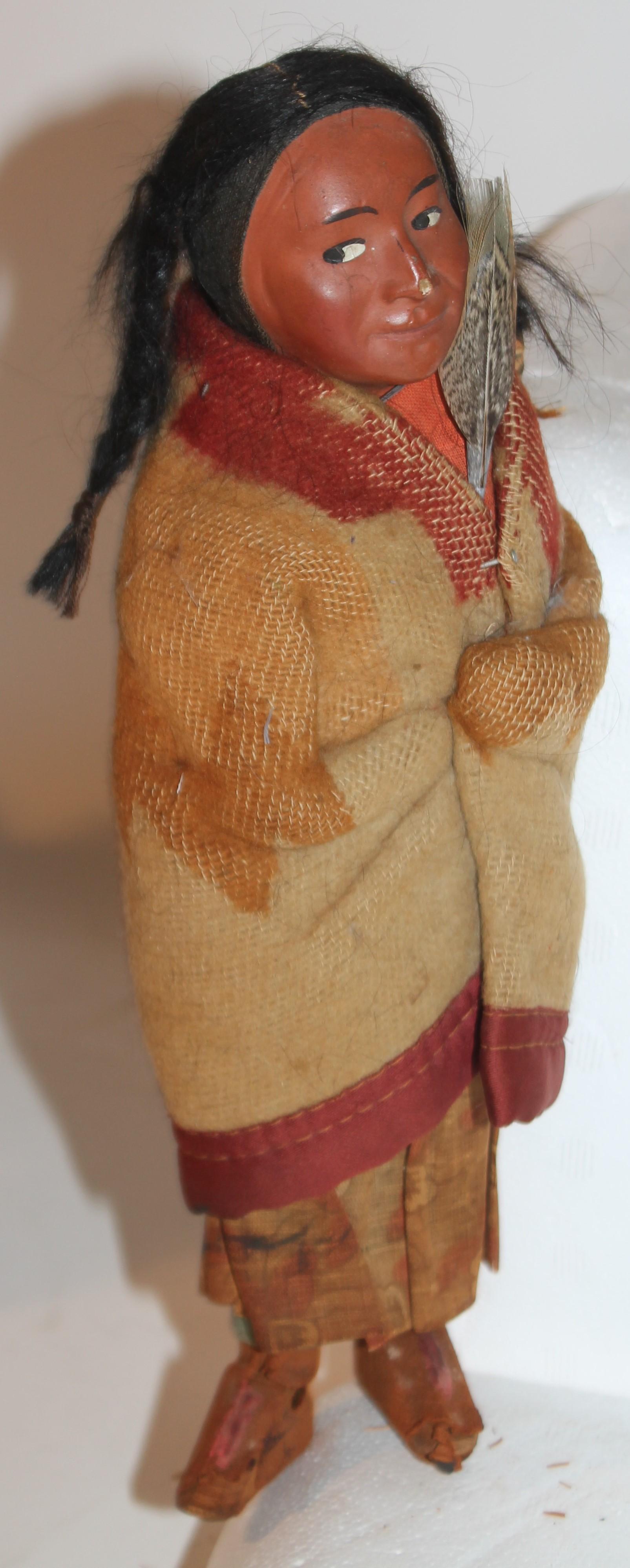 Collection of Four 1930's Native American Skookum Dolls For Sale at ...