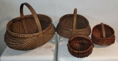Collection of Four 19Thc Buttocks Baskets