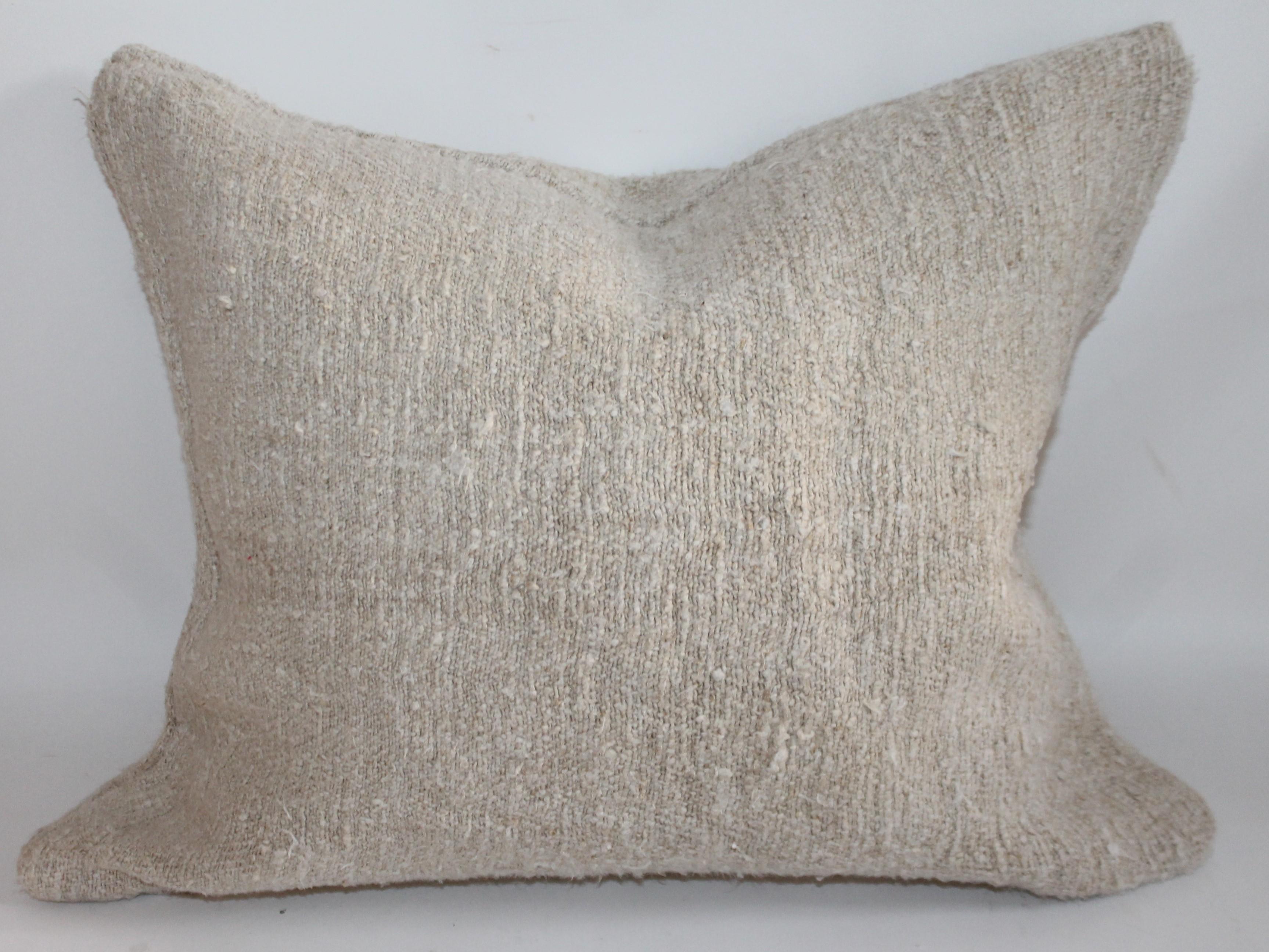 Adirondack Collection of Four 19th Century Homespun Linen Pillows For Sale