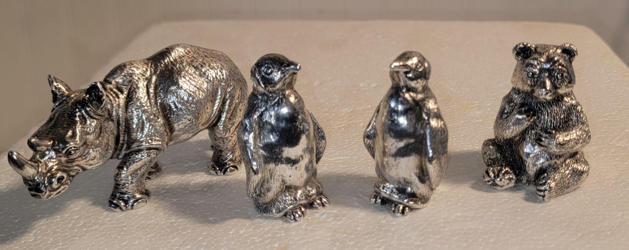 Collection of Four Alessandro Magrino Sterling Animal Figures (Moderne) im Angebot
