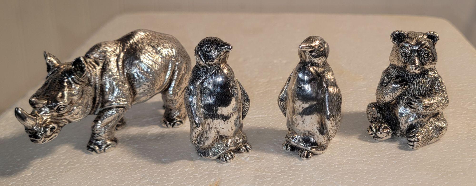 Collection of Four Alessandro Magrino Sterling Animal Figures (amerikanisch) im Angebot
