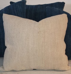 Collection of Four Blue Linen Pillows -Four