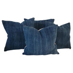 Collection'S di quattro cuscini in lino blu - Quattro