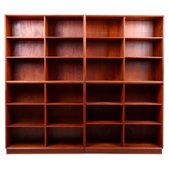 Collection of Four Bookcases in Solid Teak by Hvidt & Mølgaard