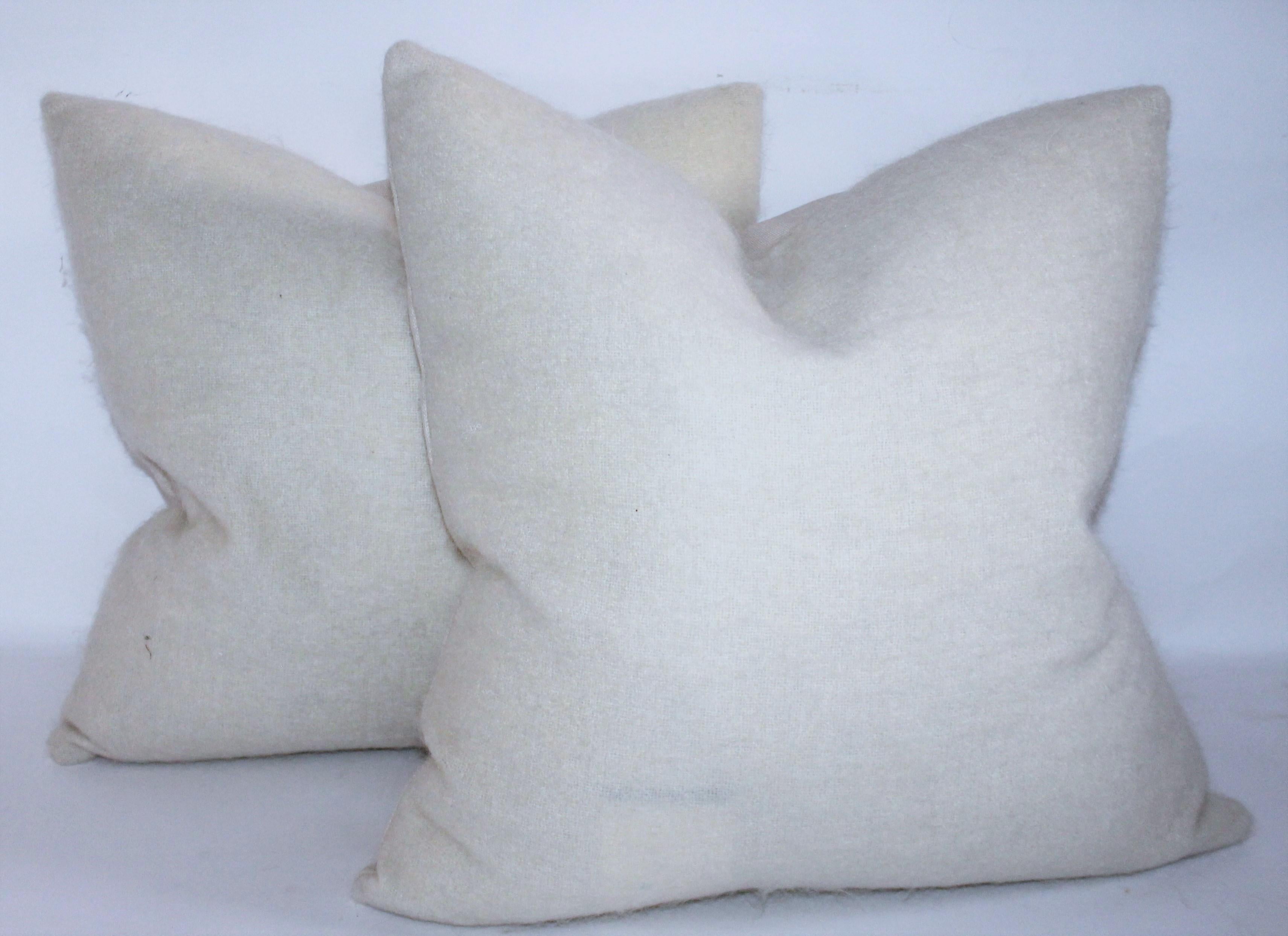 Adirondack Collection of Four Cream Mohair Pillows For Sale
