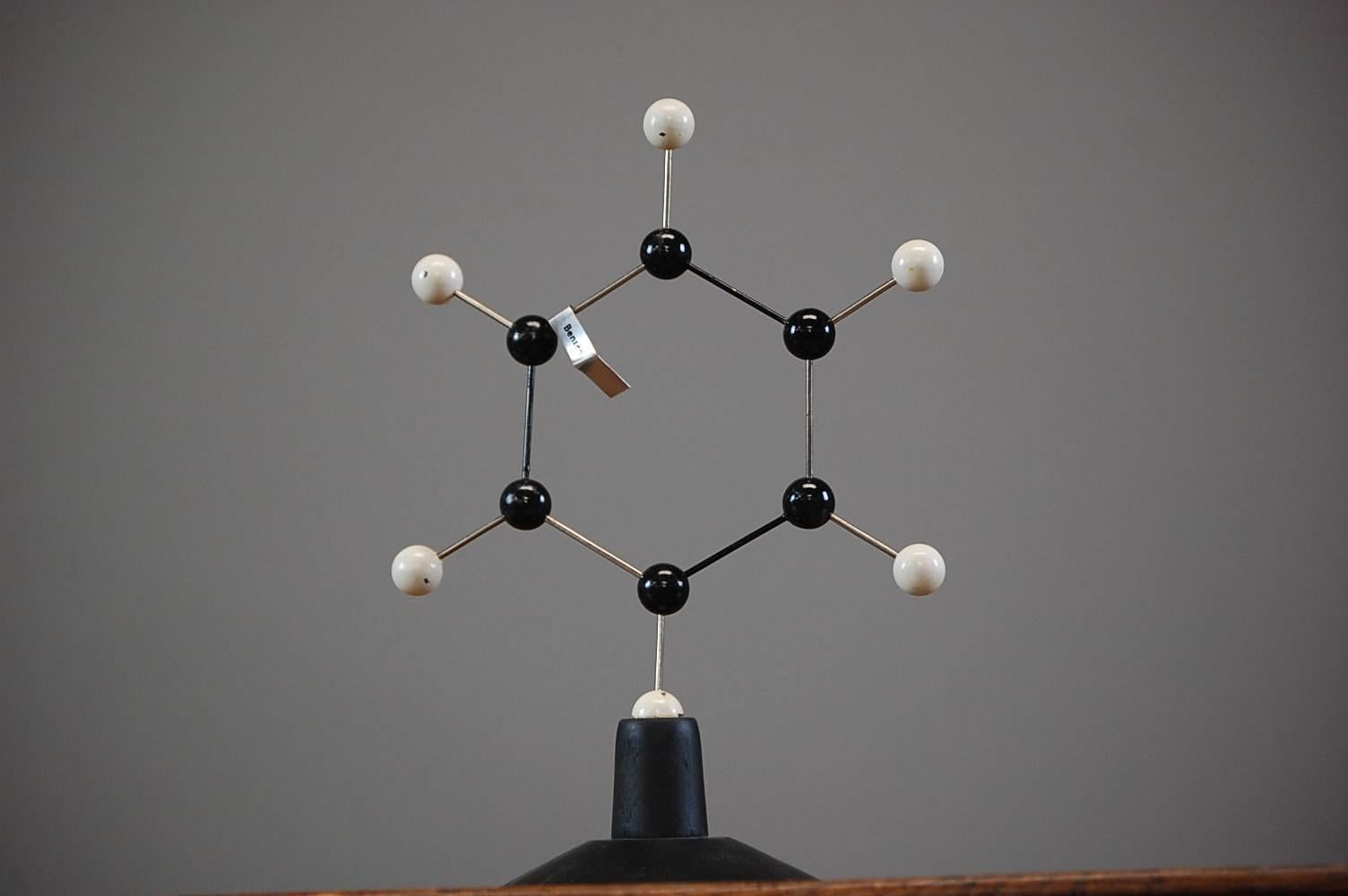 Collection of four midcentury atom models, on later stands, minor signs of ageing, great decorative display, measurement is for largest model, priced for the collection of four. Czech Republic, circa 1950.