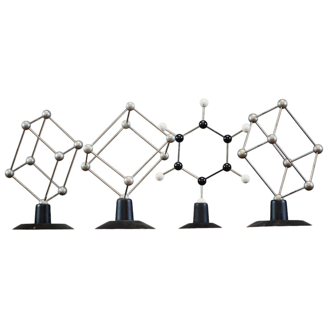 Collection of Four Educational Atom Models