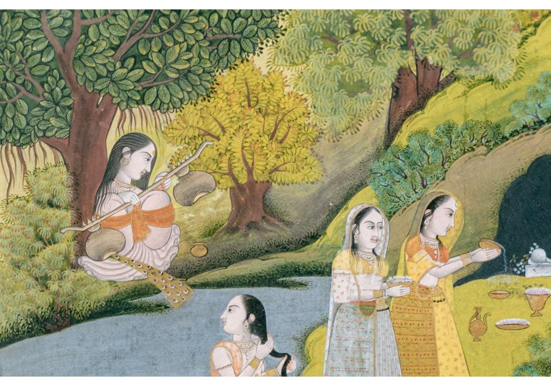 The Collective of Four Encaded Indian and Persian Miniature Paintings (Collection de quatre peintures miniatures indiennes et persanes encadrées) en vente 6