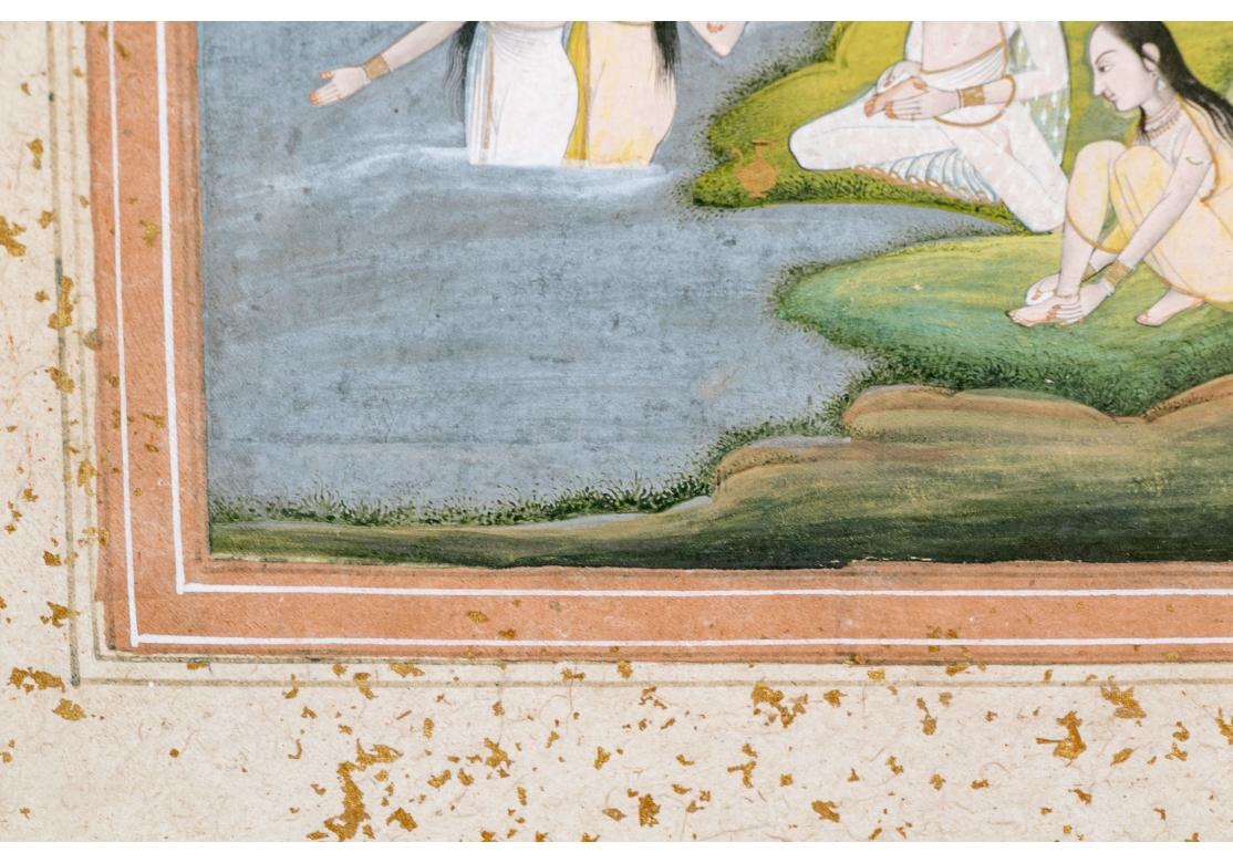 The Collective of Four Encaded Indian and Persian Miniature Paintings (Collection de quatre peintures miniatures indiennes et persanes encadrées) en vente 7