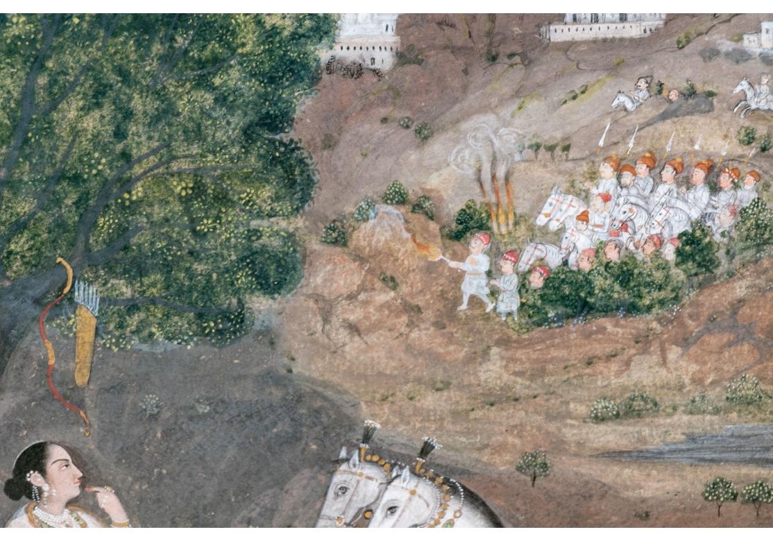 The Collective of Four Encaded Indian and Persian Miniature Paintings (Collection de quatre peintures miniatures indiennes et persanes encadrées) État moyen - En vente à Bridgeport, CT