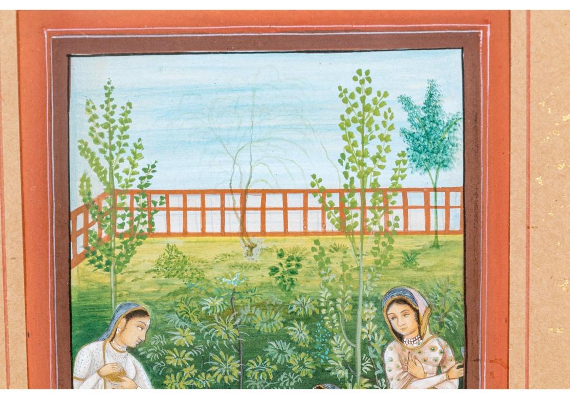 The Collective of Four Encaded Indian and Persian Miniature Paintings (Collection de quatre peintures miniatures indiennes et persanes encadrées) en vente 1