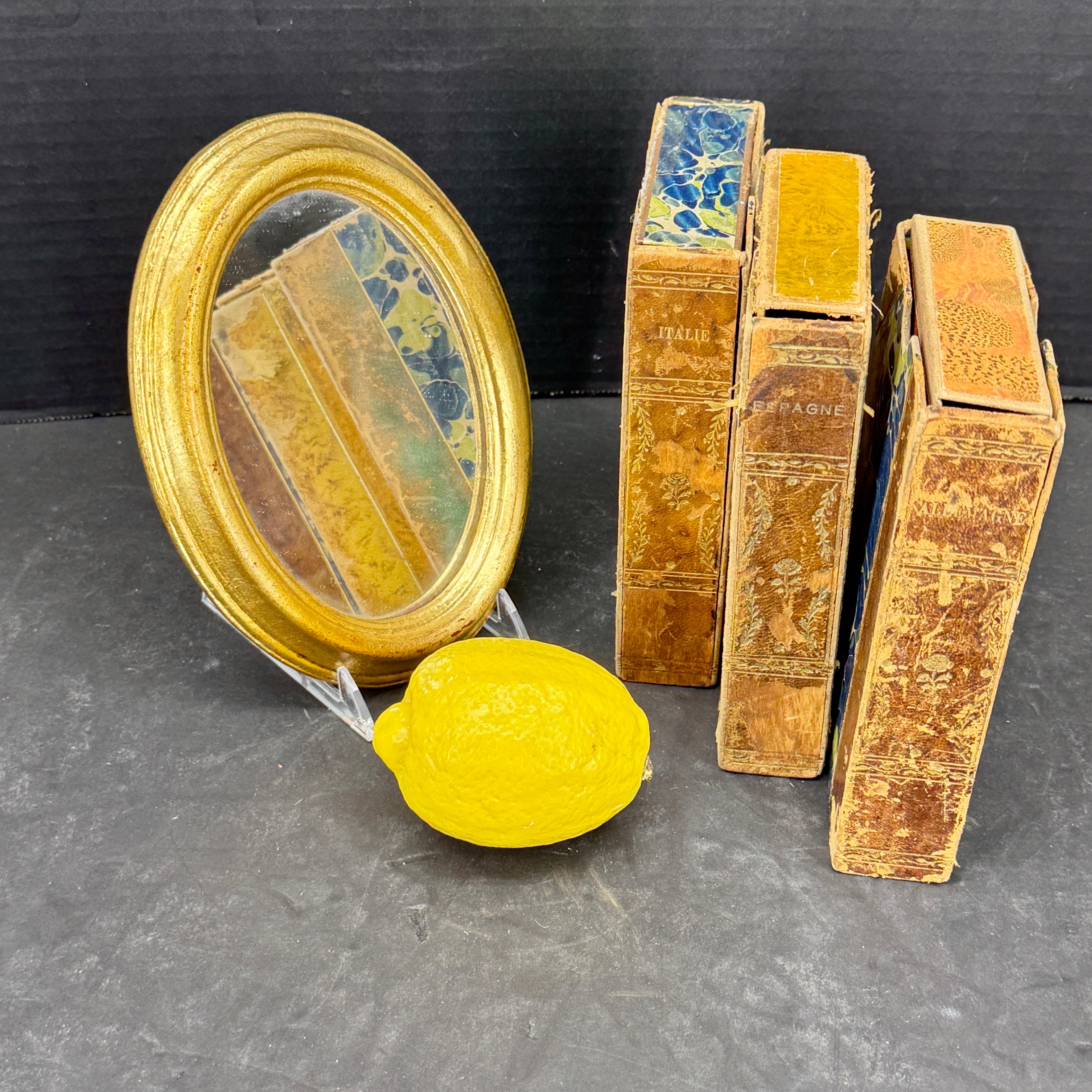 Colección de cuatro espejos dorados florentinos italianos de los años 50 siglo XX en venta