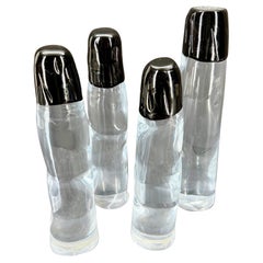 Collection of Four Mid-Century Glass Stick Sculptures