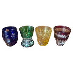 Vintage Collection of Four Miniature Imperial Glasses and Case by The House of Faberge