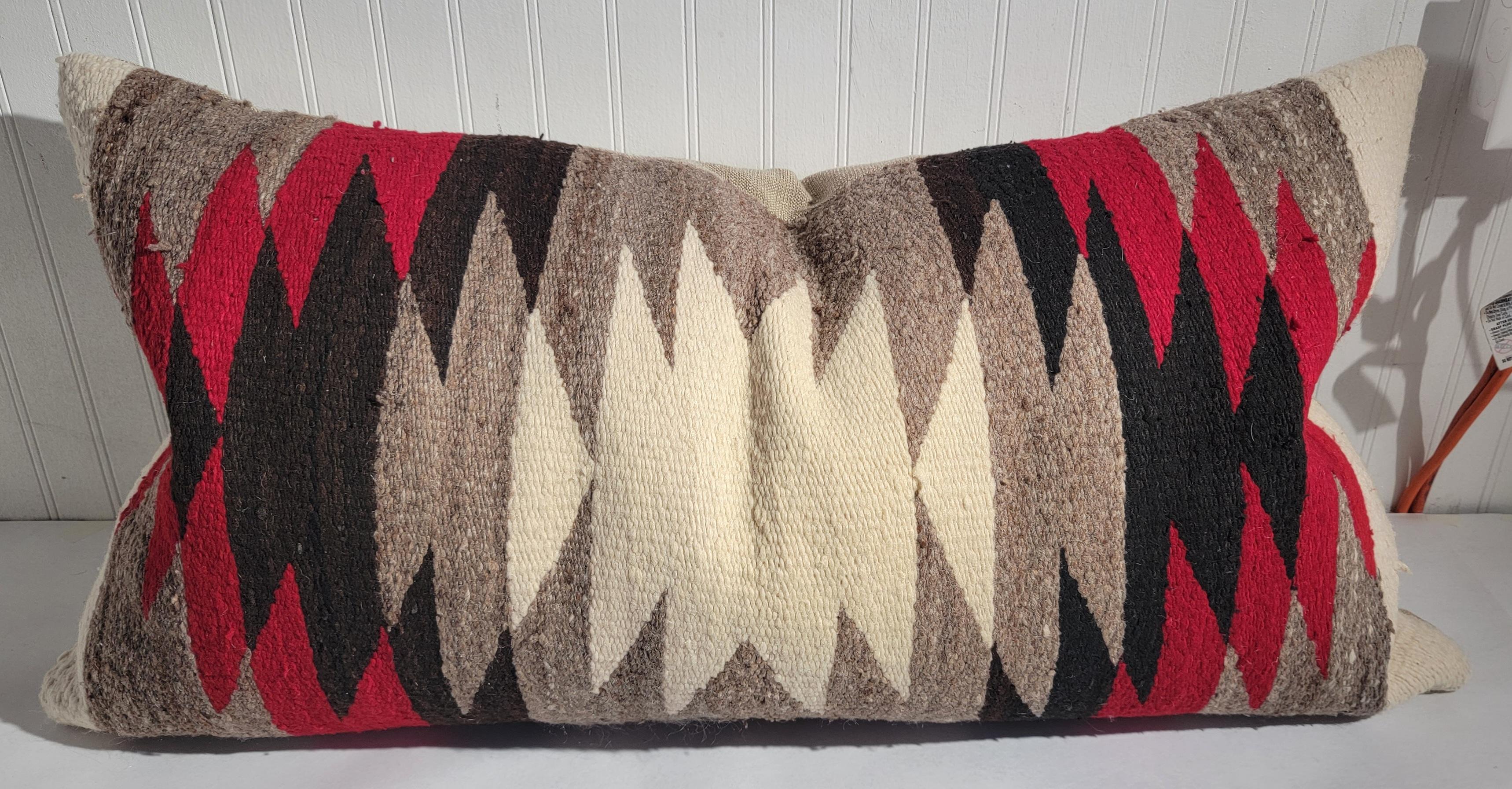 Collection of Four Navajo Weaving Bolster Pillows -4  In Good Condition For Sale In Los Angeles, CA