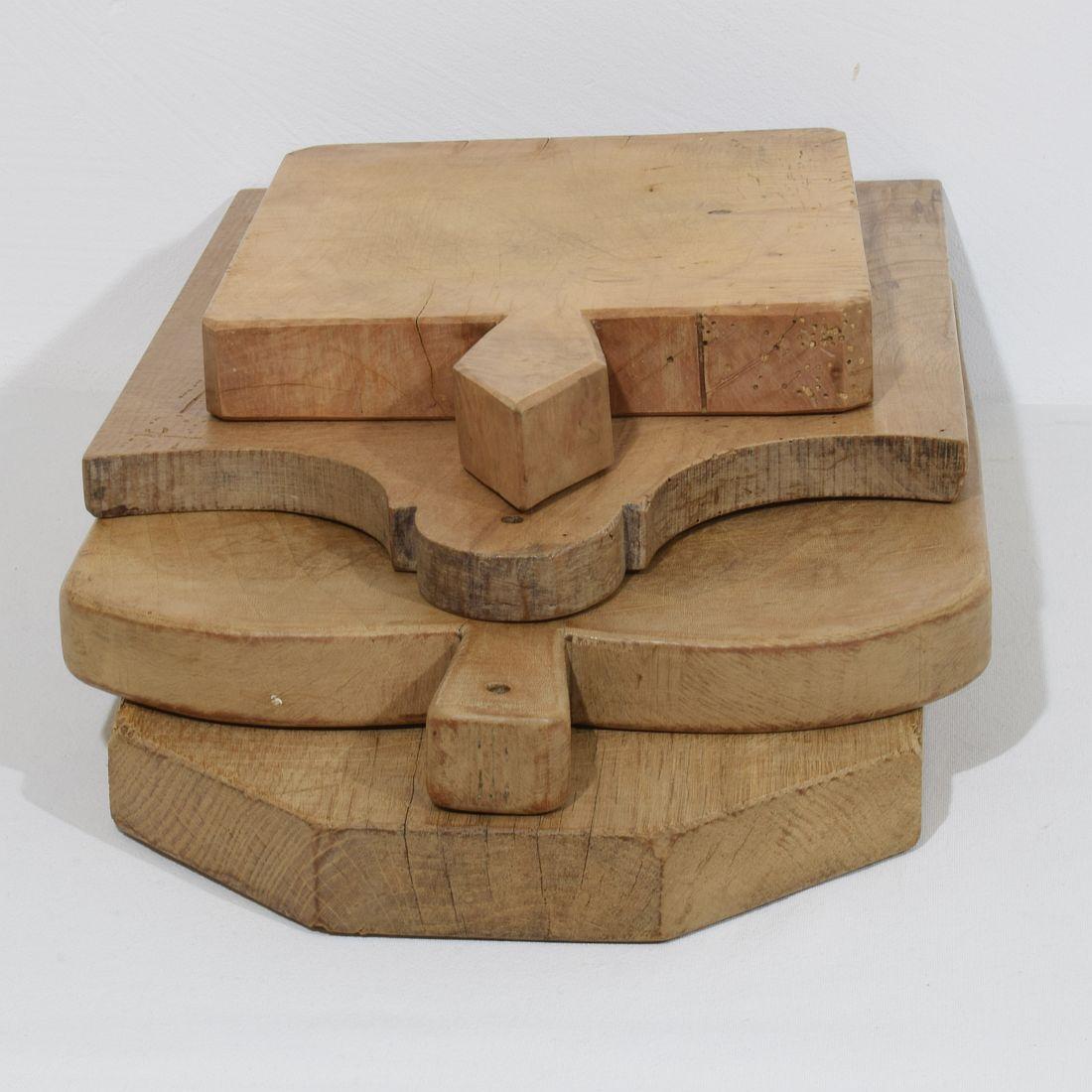 The Collective of Four Rare French, 19th Century, Wooden Chopping or Cutting Boards en vente 12