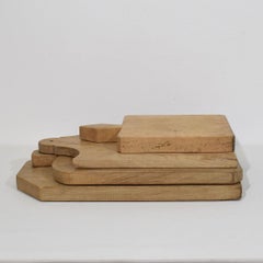 Collection of Four Rare French, 19th Century, Wooden Chopping or Cutting Boards