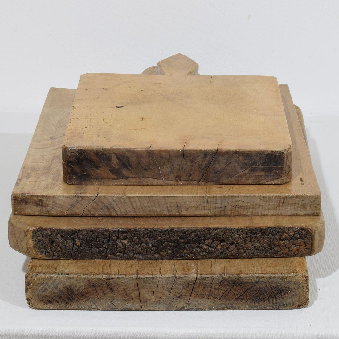 Collection of Four Rare French, 19th Century, Wooden Chopping or Cutting Boards For Sale 16