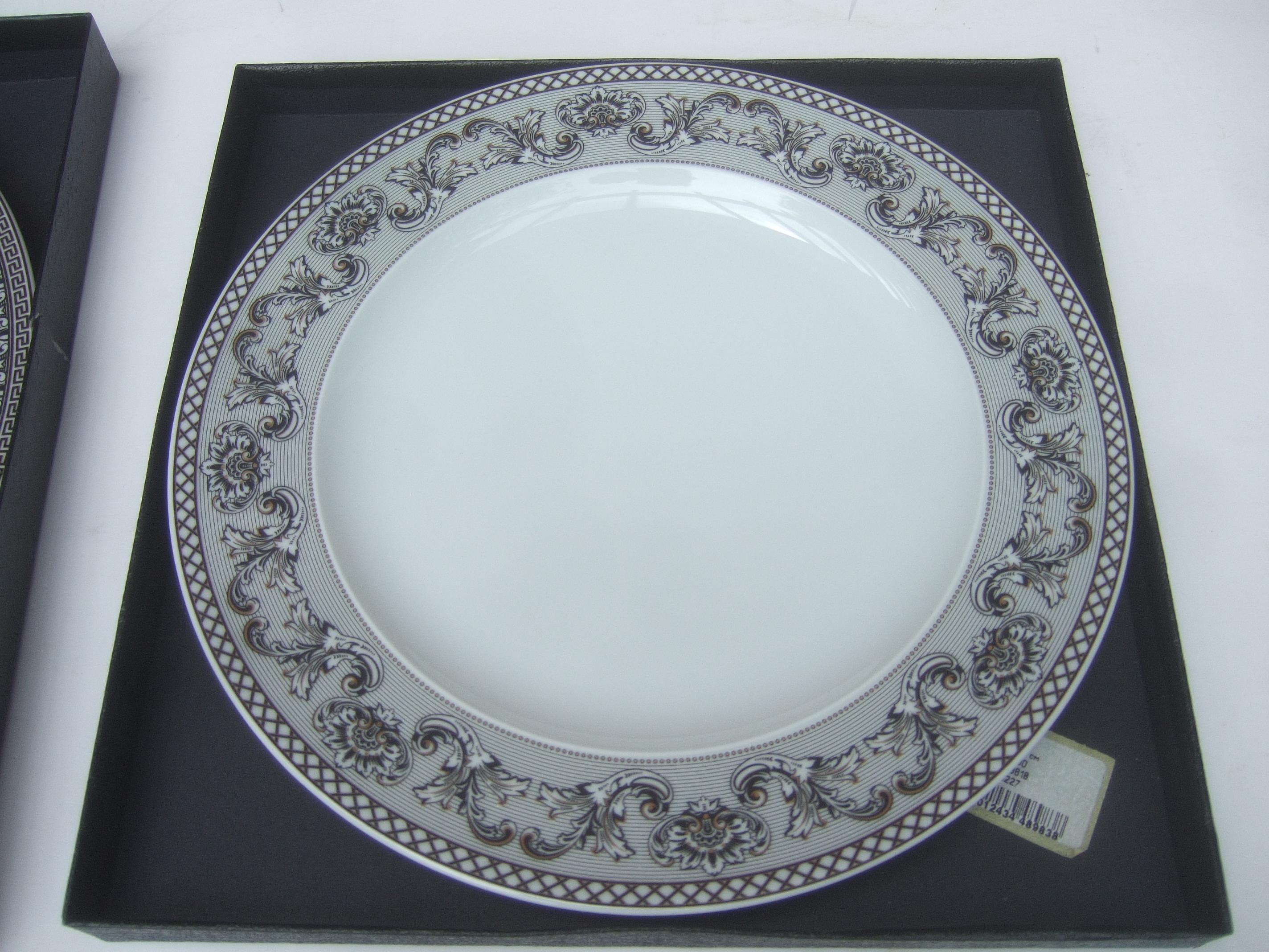 Collection of Four Versace for Rosenthal Porcelain Dining Plates circa 1990s 5