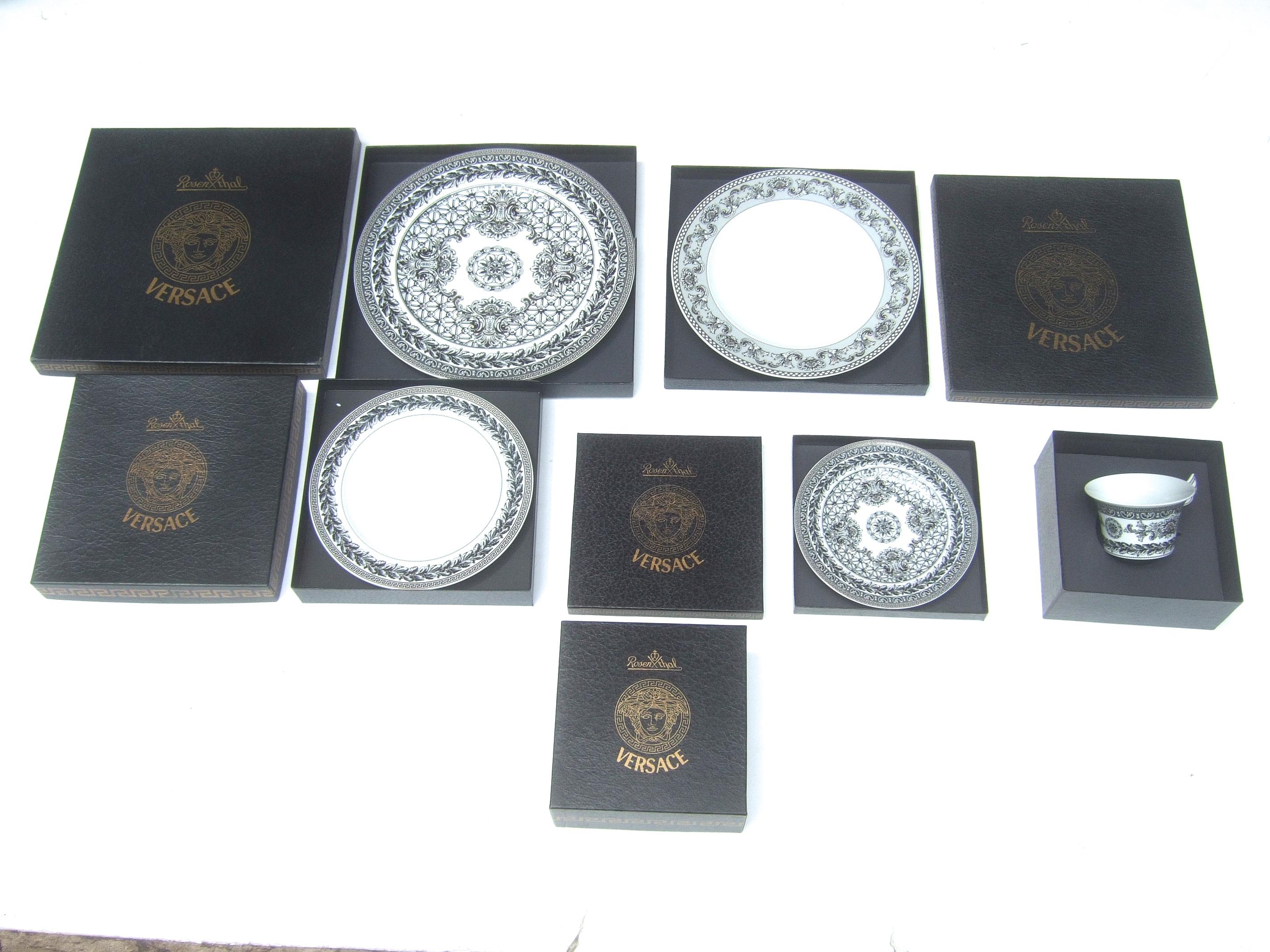 Collection of Four Versace for Rosenthal Porcelain Dining Plates circa 1990s 9