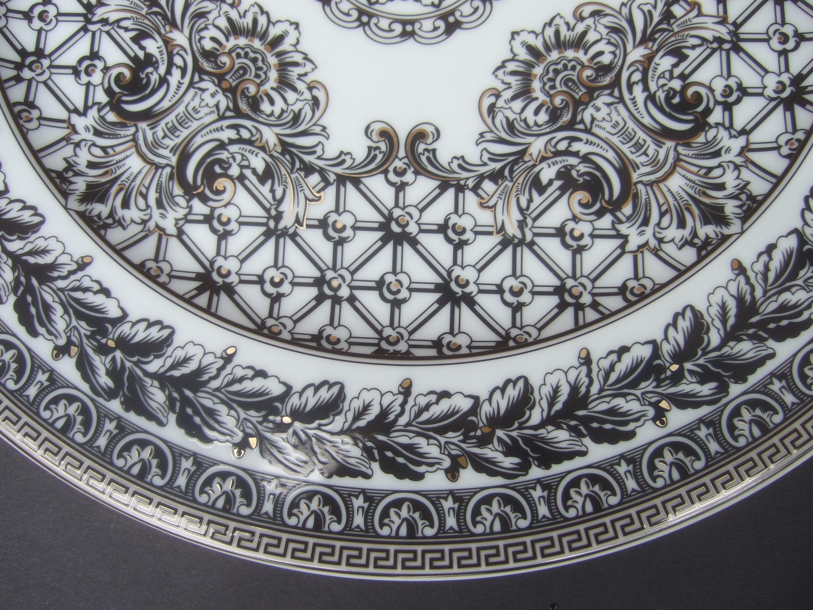 Women's or Men's Collection of Four Versace for Rosenthal Porcelain Dining Plates circa 1990s