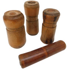 Collection of Four Antique Bamboo Boxes