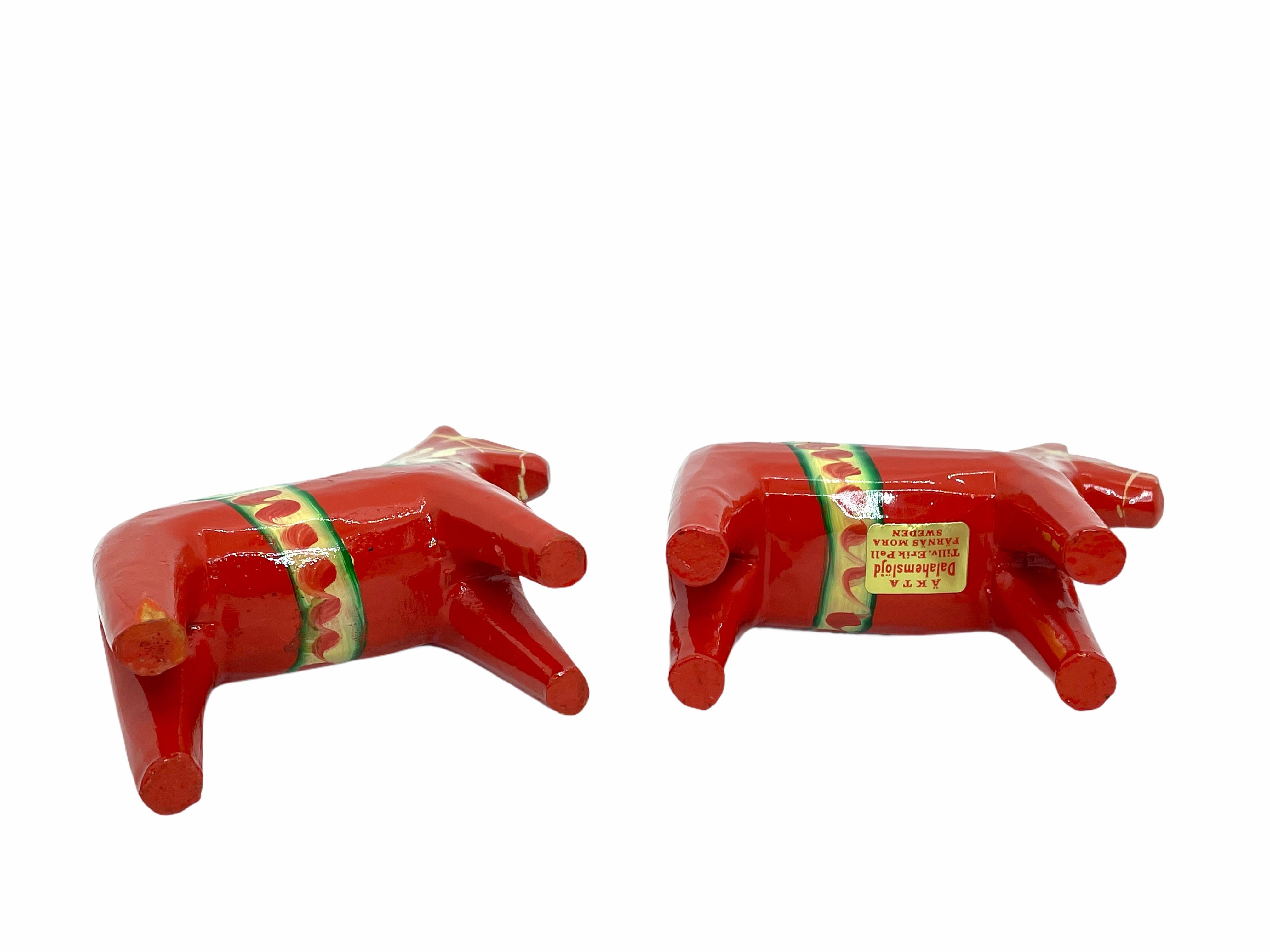 Collection of Four Vintage Swedish Dala Horses by Nils Olsson, Sweden Folk Art 10