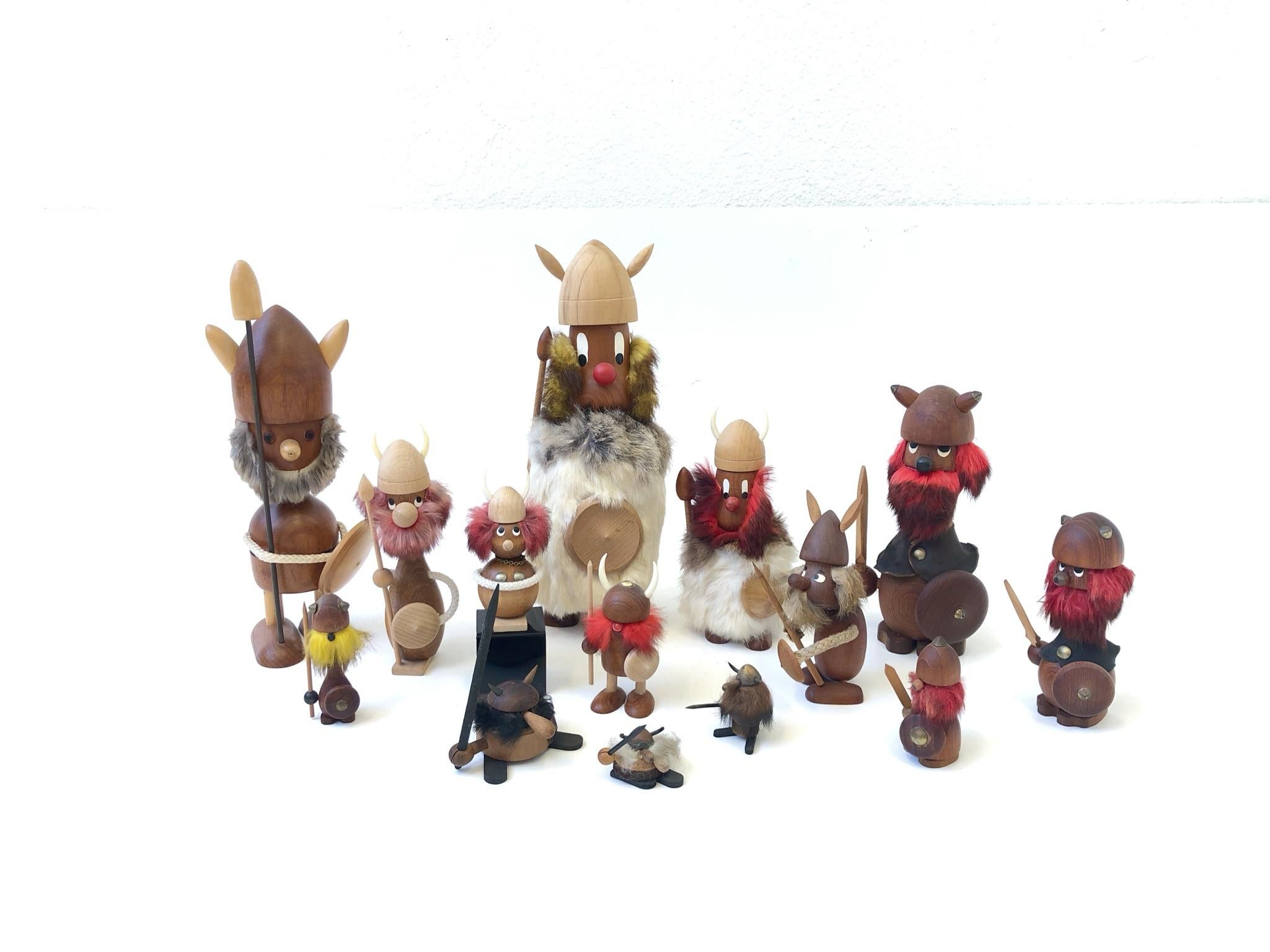 Mid-Century Modern Collection of Fourteen Danish Vikings by Hans Bolling and Bojesen