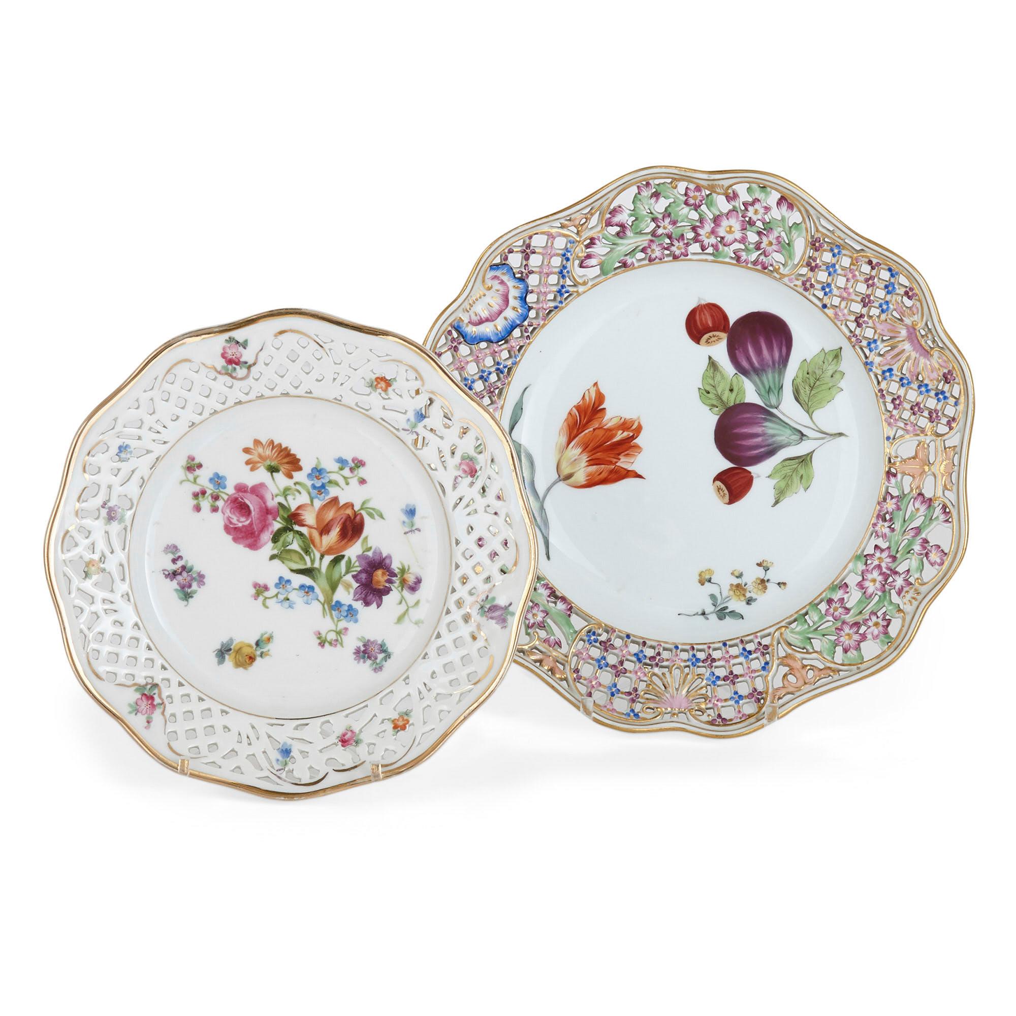 Collection de quatorze assiettes en porcelaine de différents fabricants allemands Bon état - En vente à London, GB