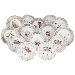 Collection of Fourteen Porcelain Plates by Various German Makers