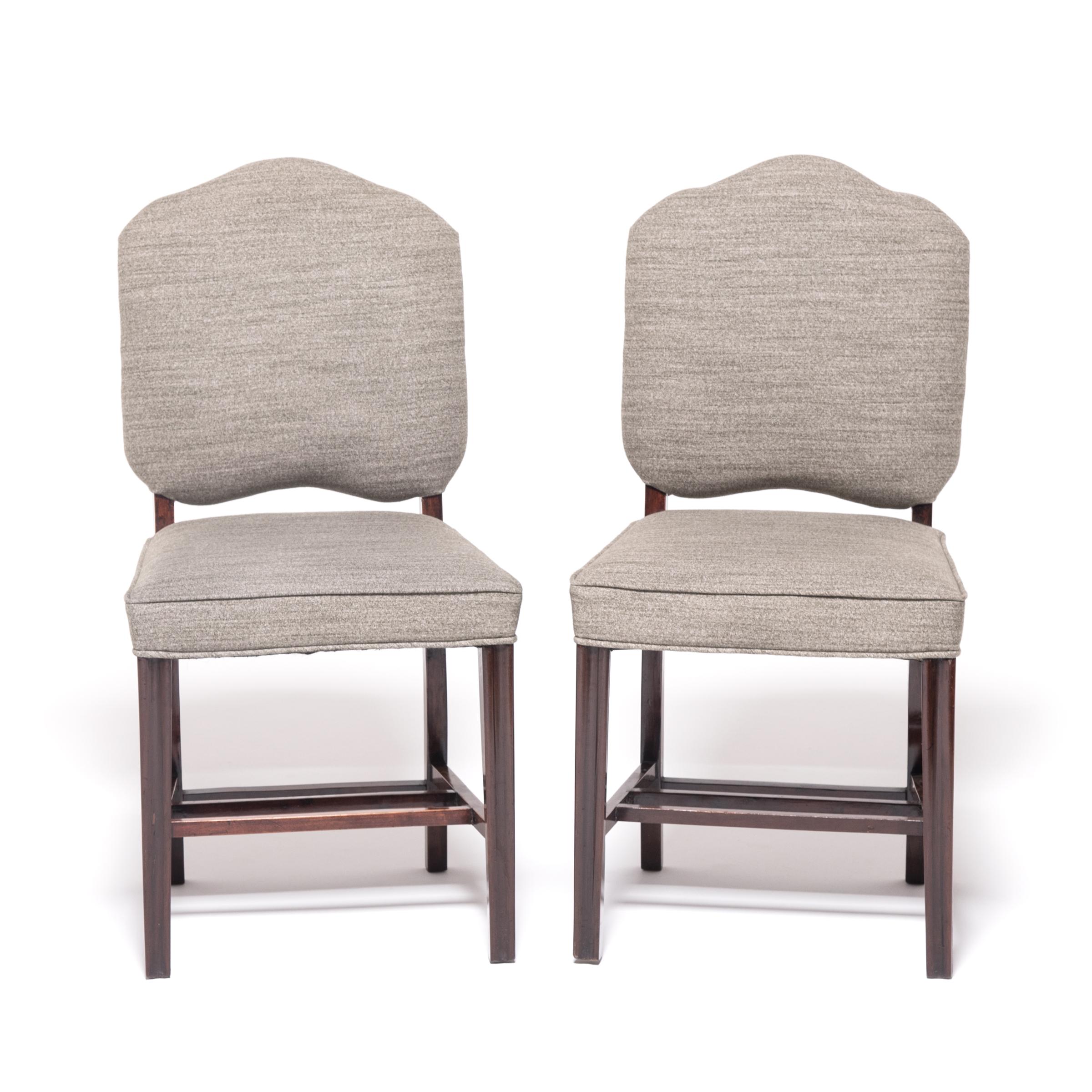 Art Deco Collection of Fourteen Shanghai Deco Rosewood Dining Chairs