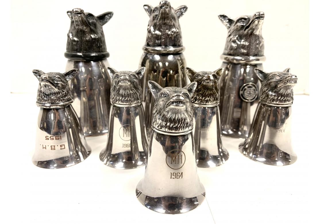 Collection Of Fox Head Stirrup Trophy Cups  12