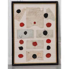 Collection of French 19th Century Framed Wax Seals