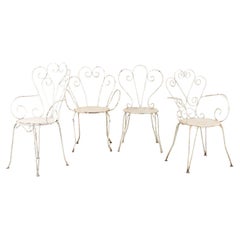 Collection of French Bistro Garden Chairs, Mid-20th Century, Set of Four