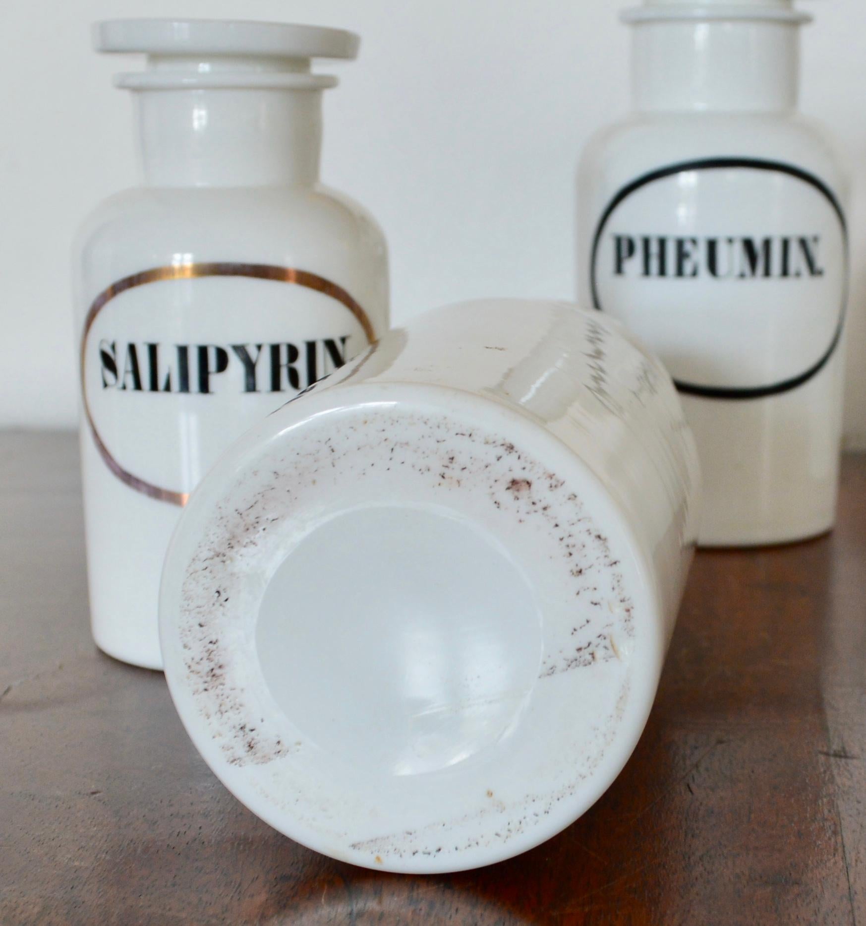 Collection of French Opaline Apothecary Jars For Sale 1