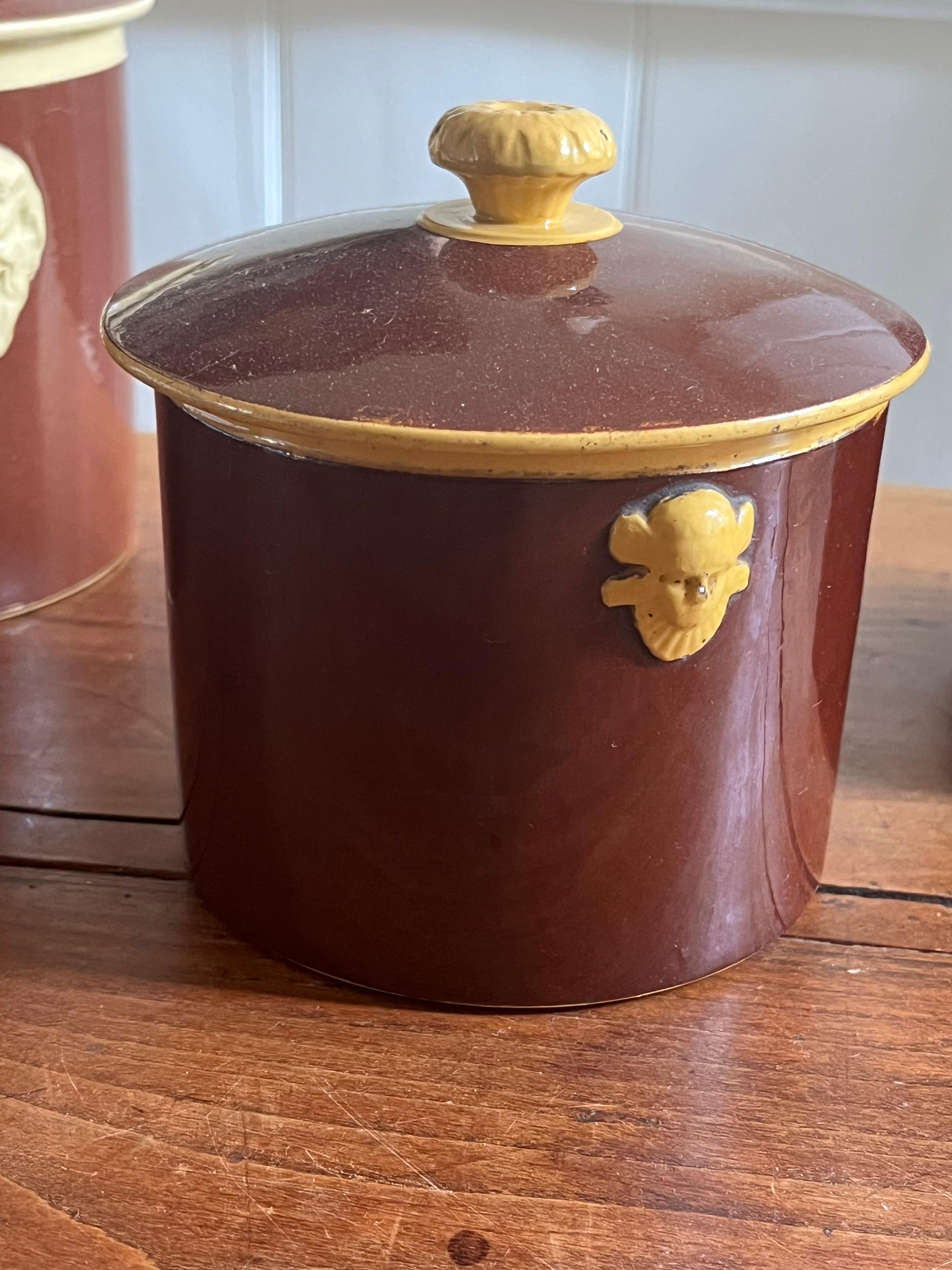 Collection of French Pate Jars, Sarreguemines 12