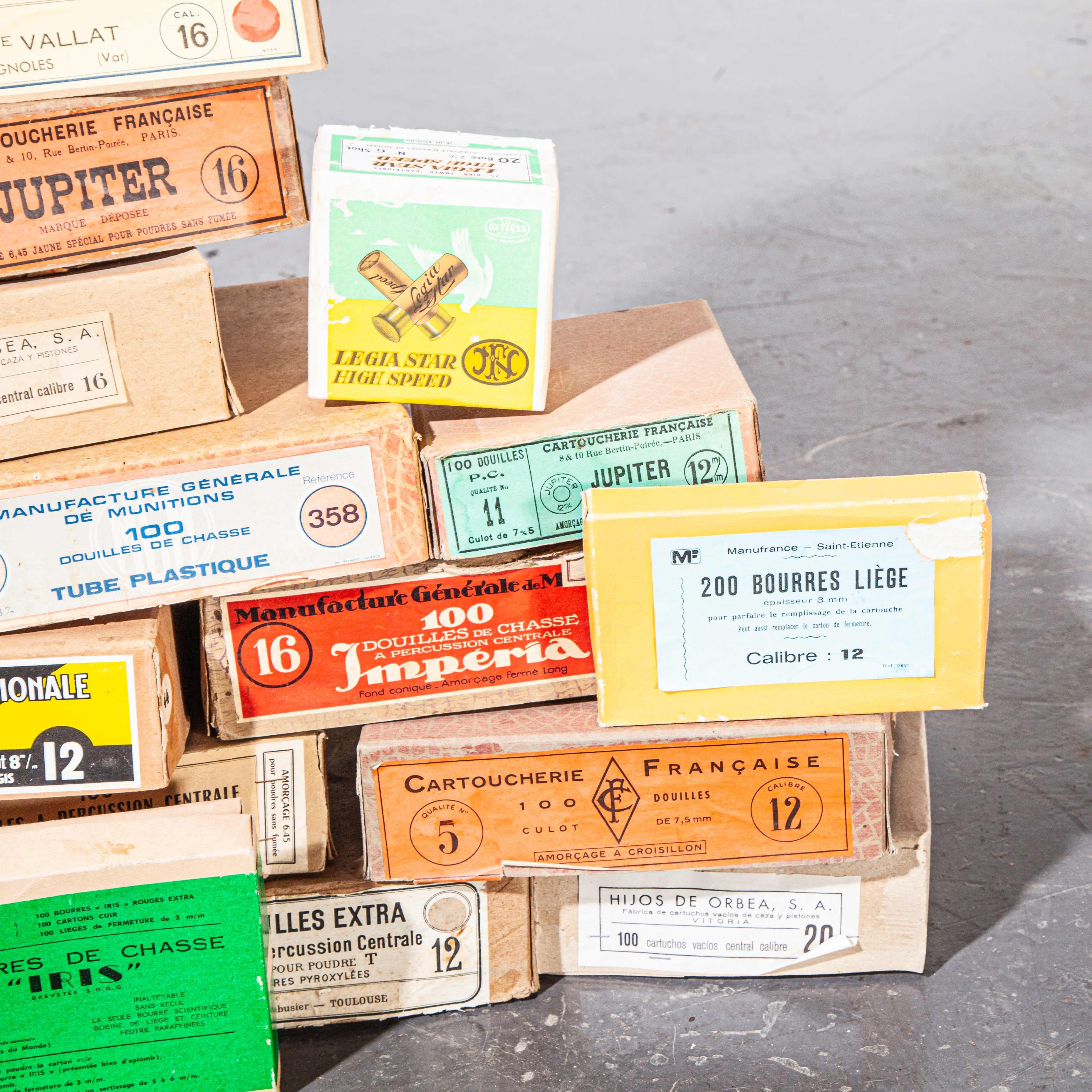 Collection of French Vintage Gun Cartridge Boxes 5