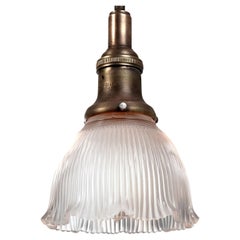Antique Collection of Frosted Ruffled Prismatic Pendents - 5 Inch